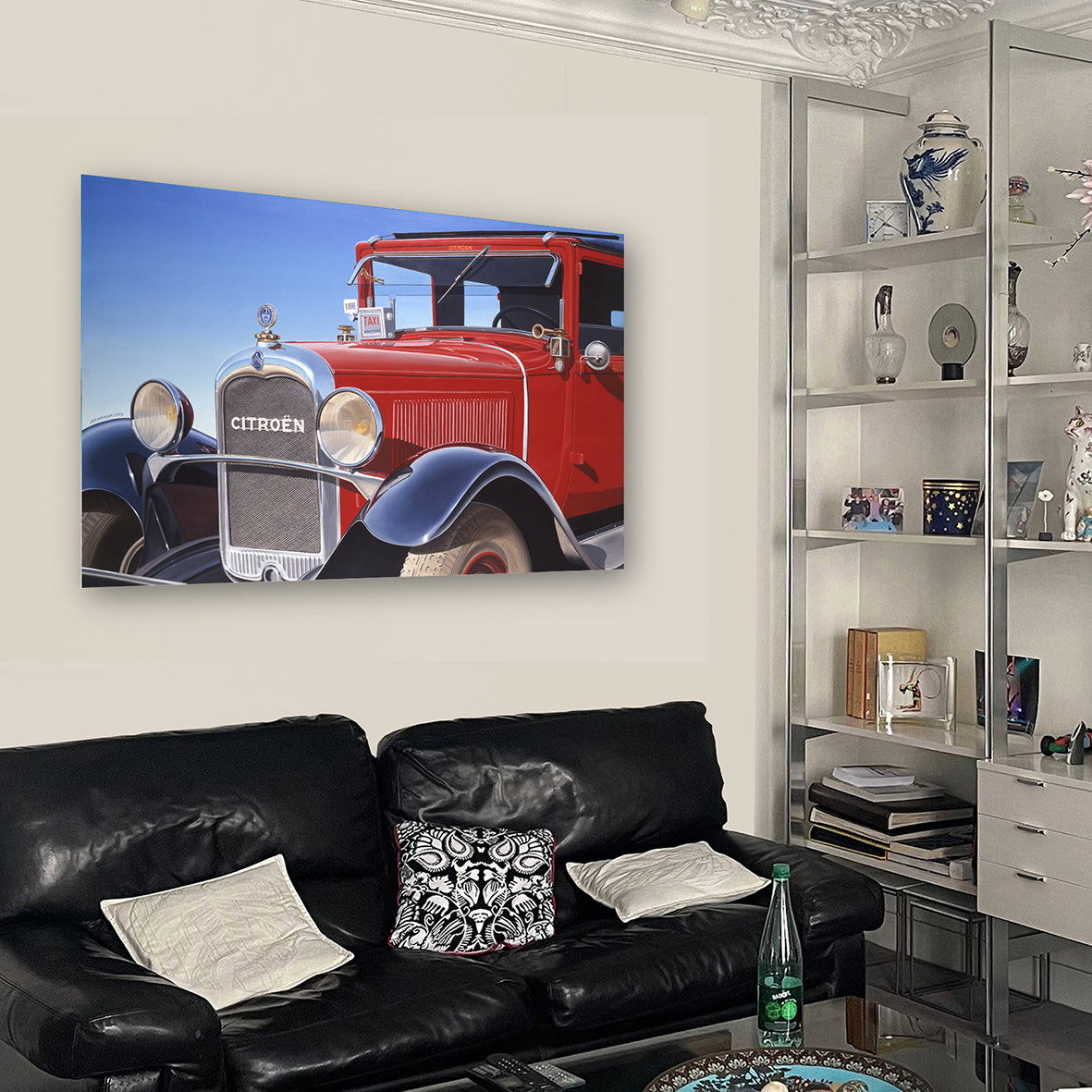 Auto-portrait Taxi Citröen.