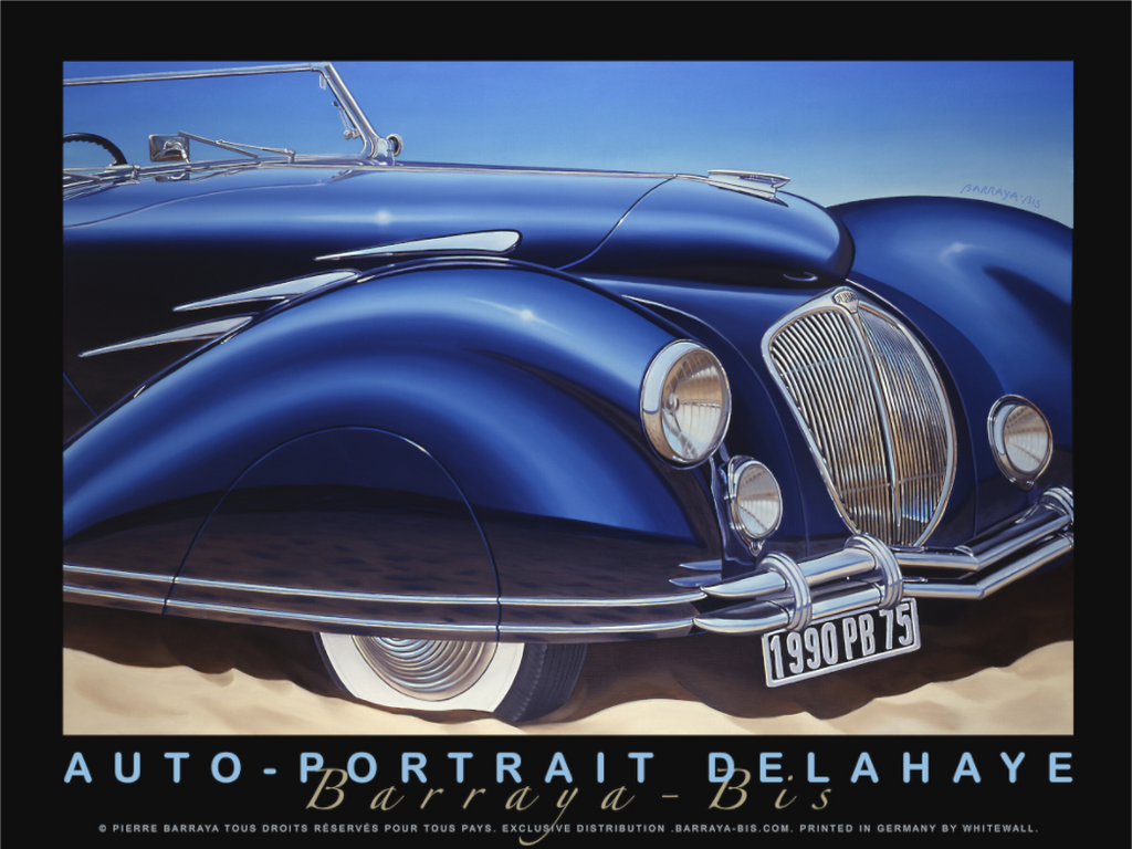Main image Affiche Auto-portrait Delahaye.