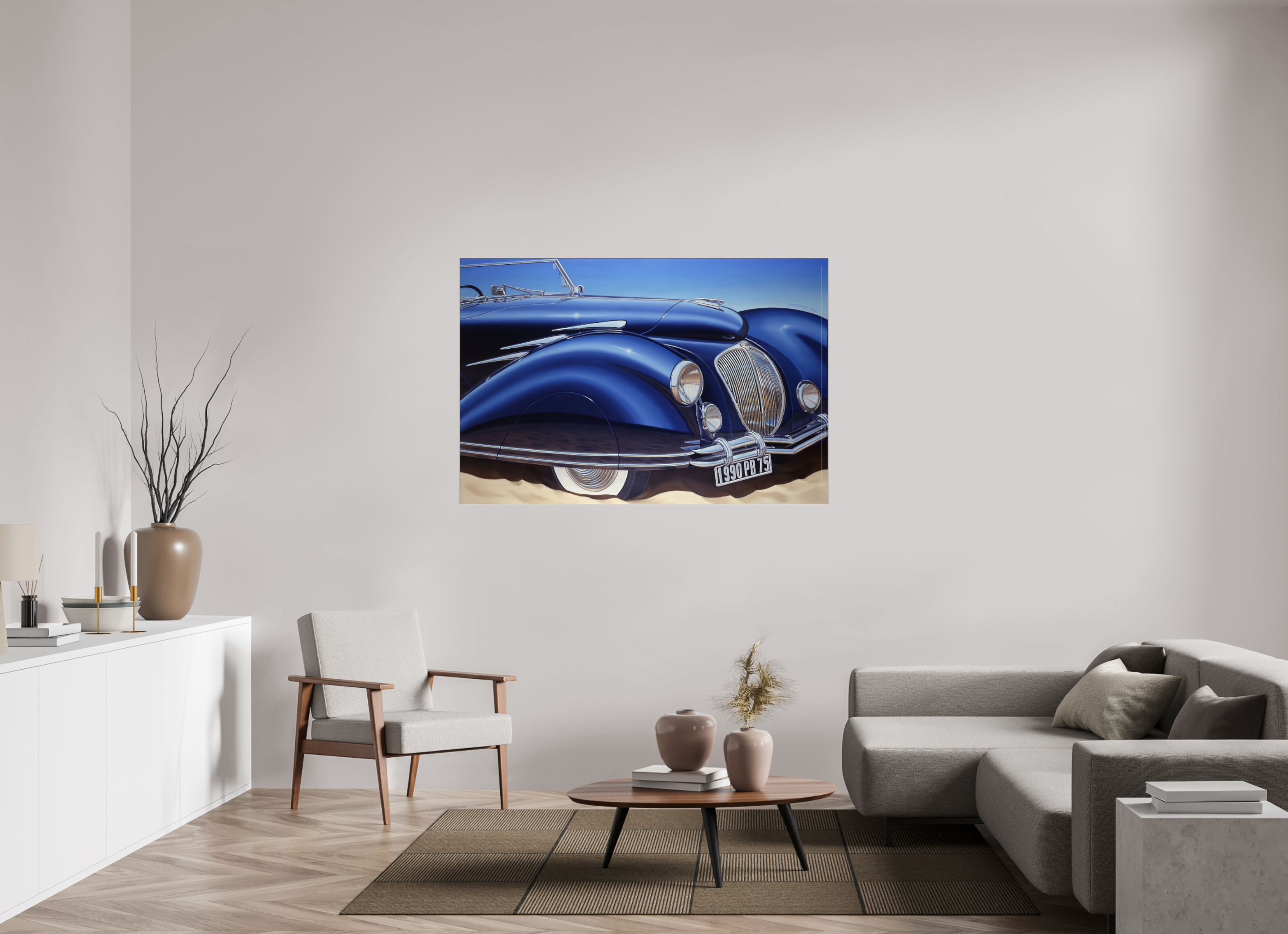 150 x 100 cm, Sous Plexiglas Brillant Cadre Fin Noir Auto-portrait Delahaye