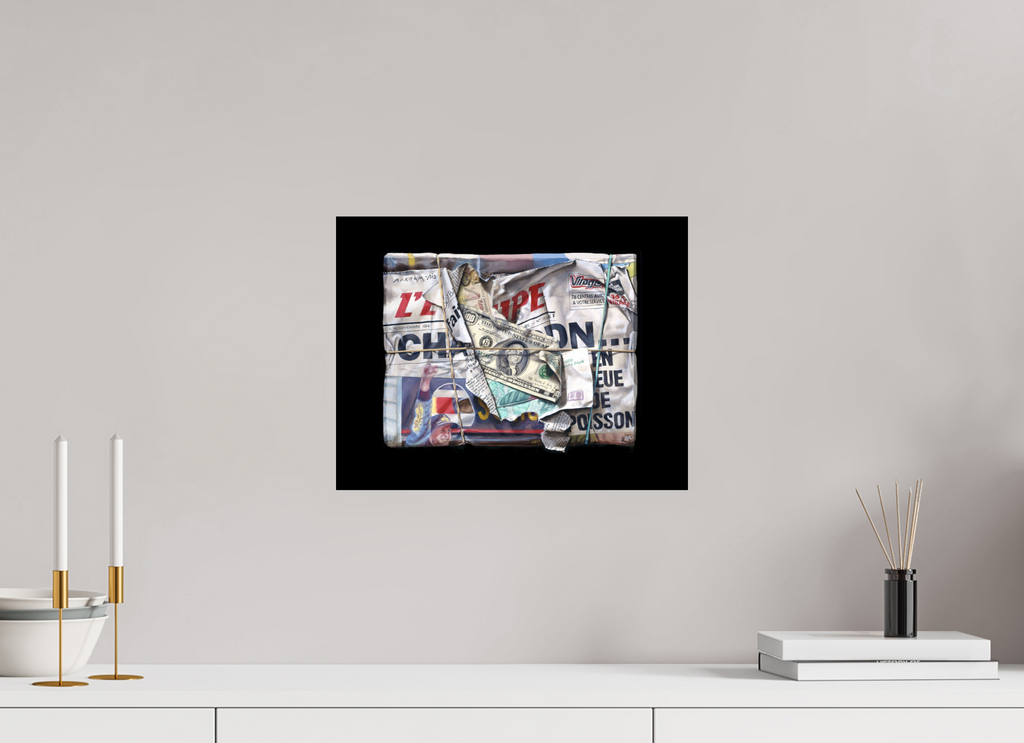 38,6 x 30 cm, Sur alu Dibond mat Champion.