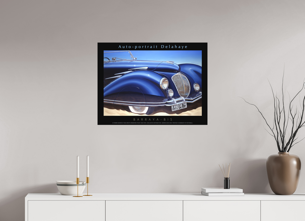 80 x 60 cm, sur papier mat Affiche Auto-portrait Delahaye.