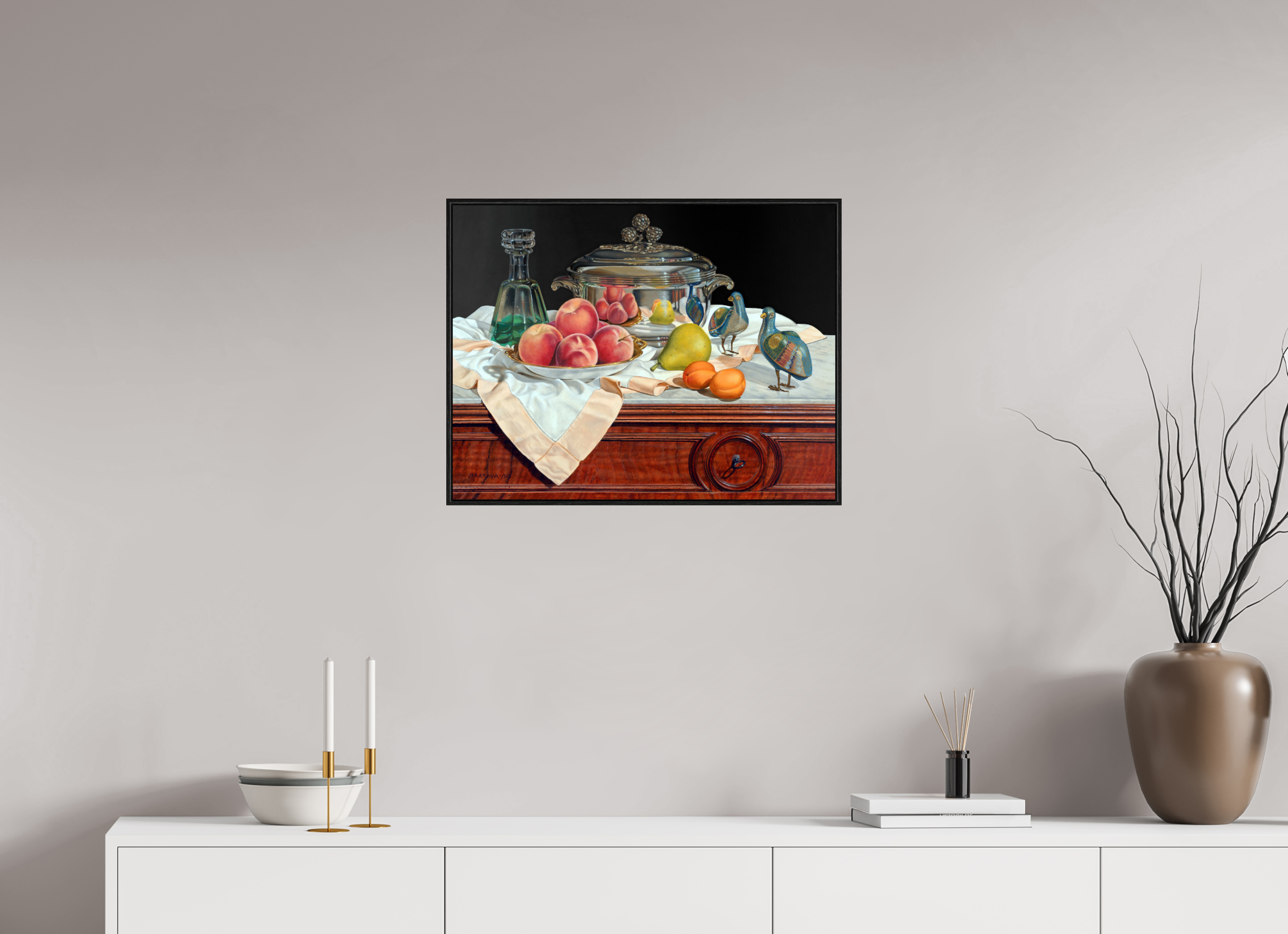 65 x 50 cm, Sur Alu Dibond Mat Cadre 6mm noir Le clé des fruits