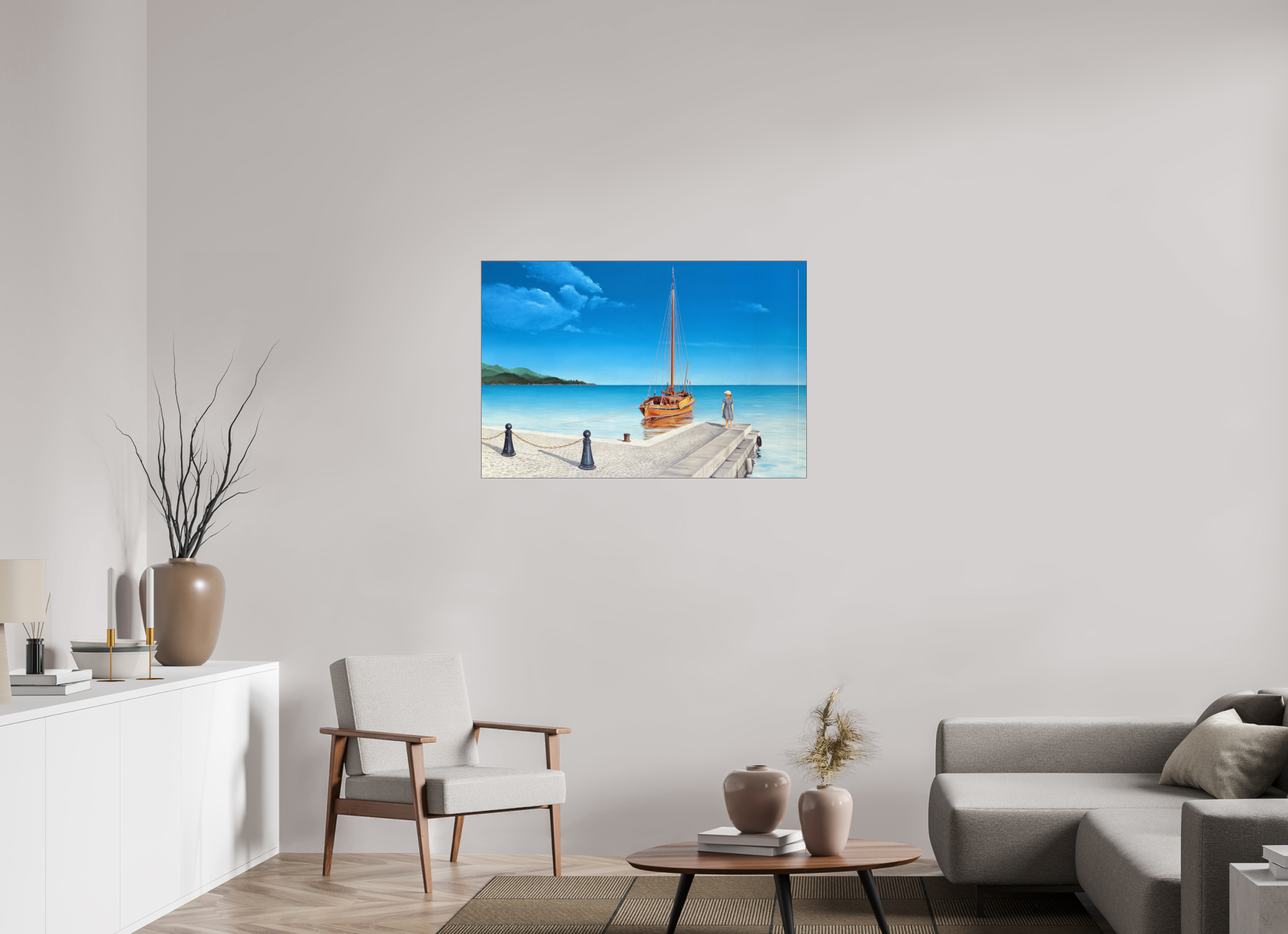 105 x 70 cm, Sous Plexiglas Brillant Cadre Fin Noir Trotse-Paw.