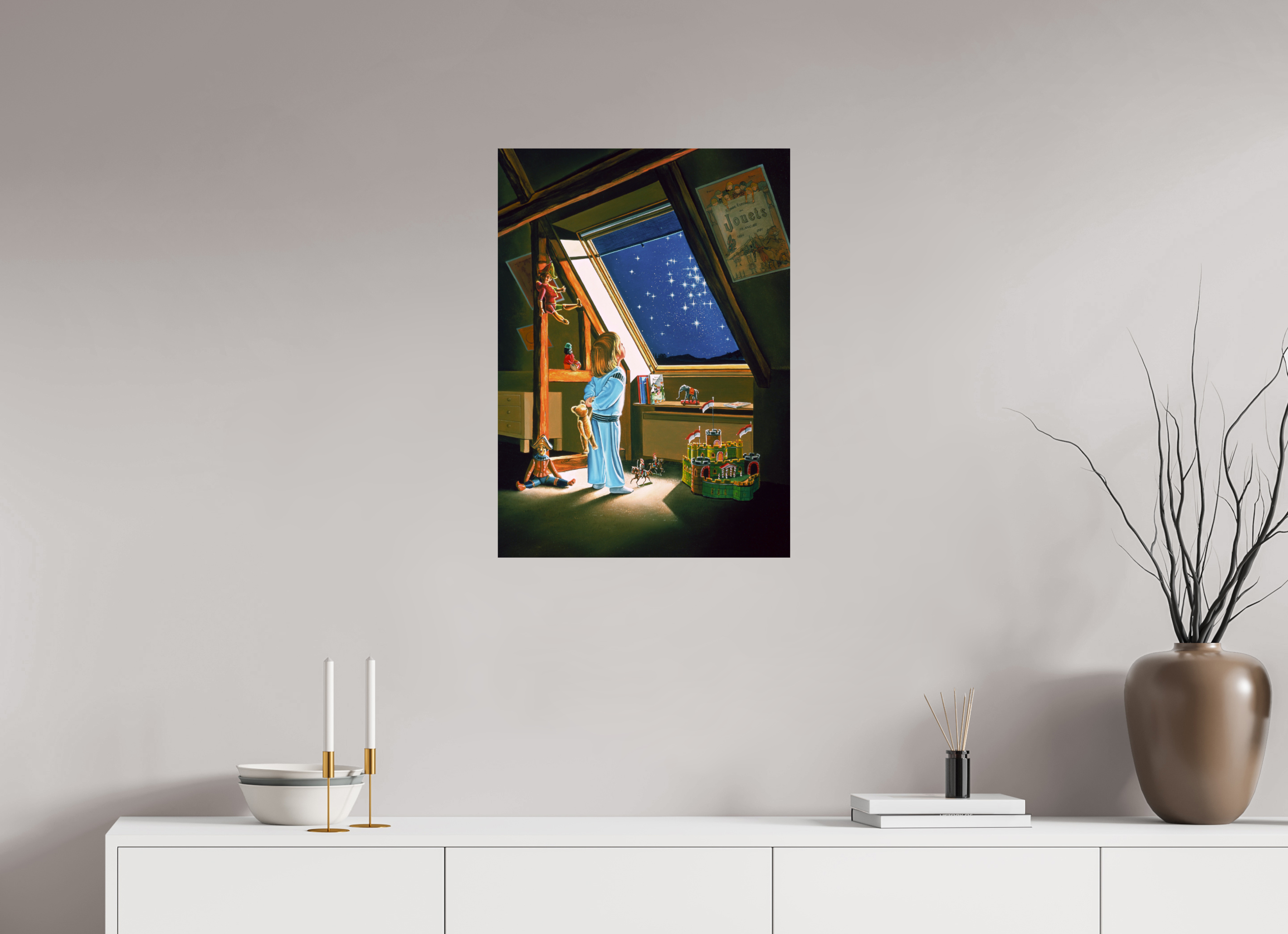 50 x 70 cm, Sur alu Dibond mat Poussière d'étoiles.