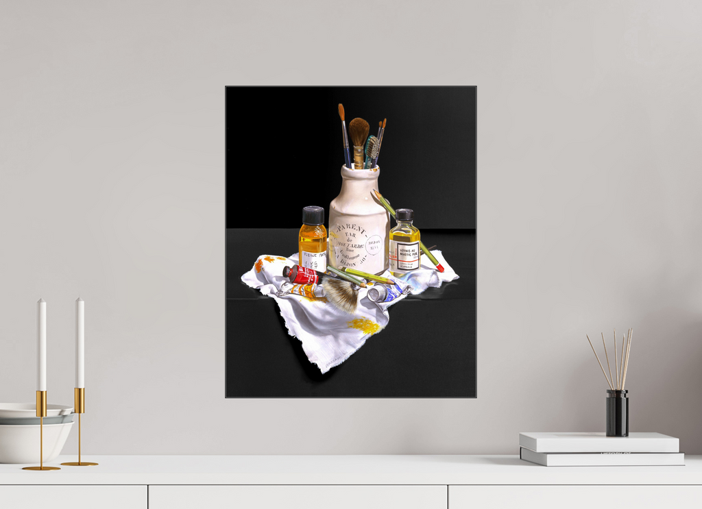 40 x 49,7 cm, Sous Plexiglas Brillant Cadre Fin Noir Saveurs et couleurs.