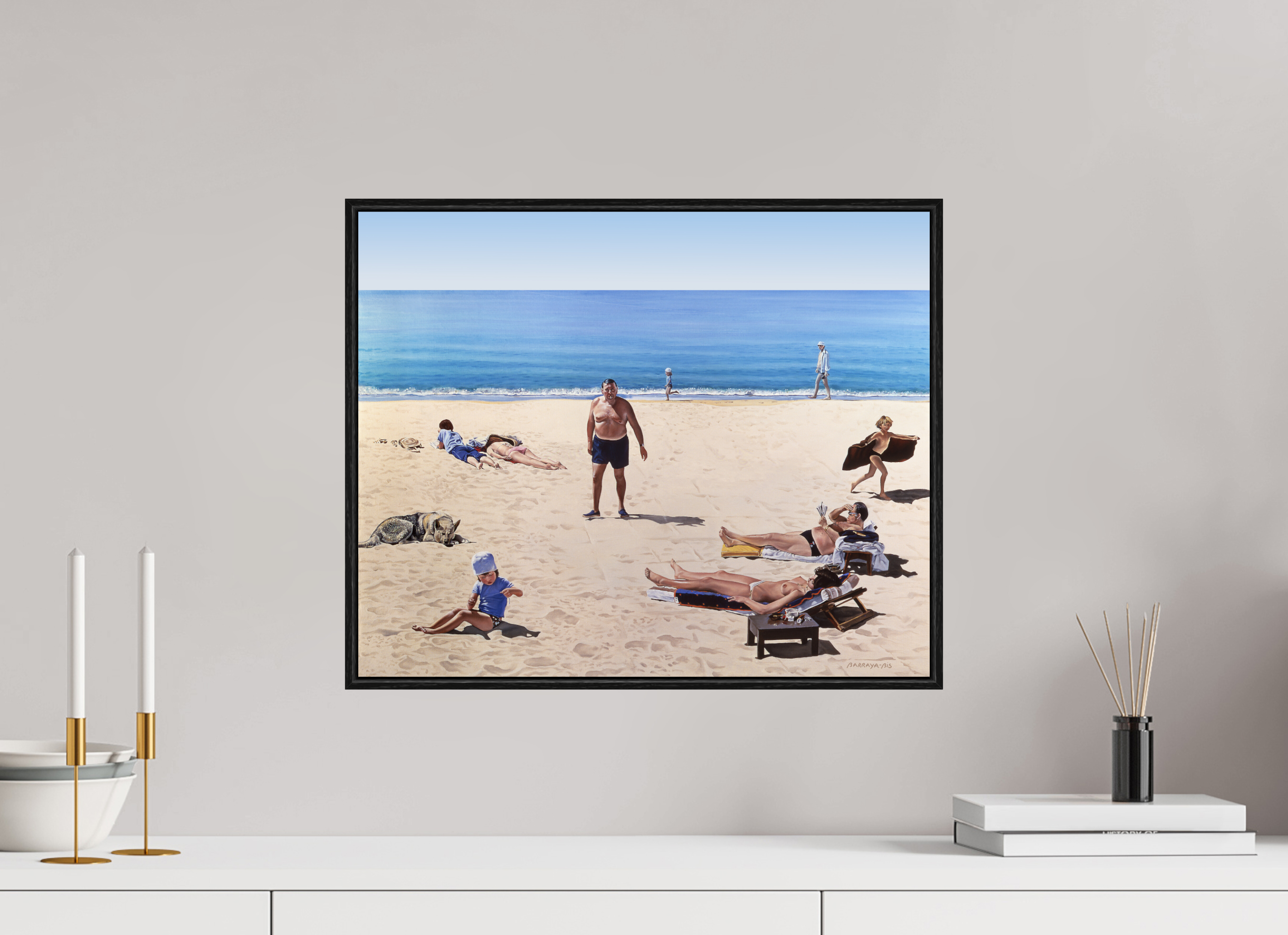 49,2 x 40 cm, Sur Alu Dibond Mat Cadre 6mm noir Bronzette.