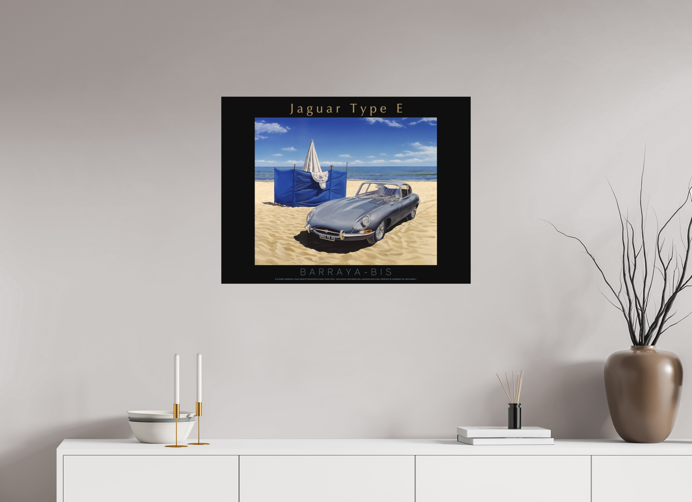 80 x 60 cm, sur papier mat Affiche Jag Type-E