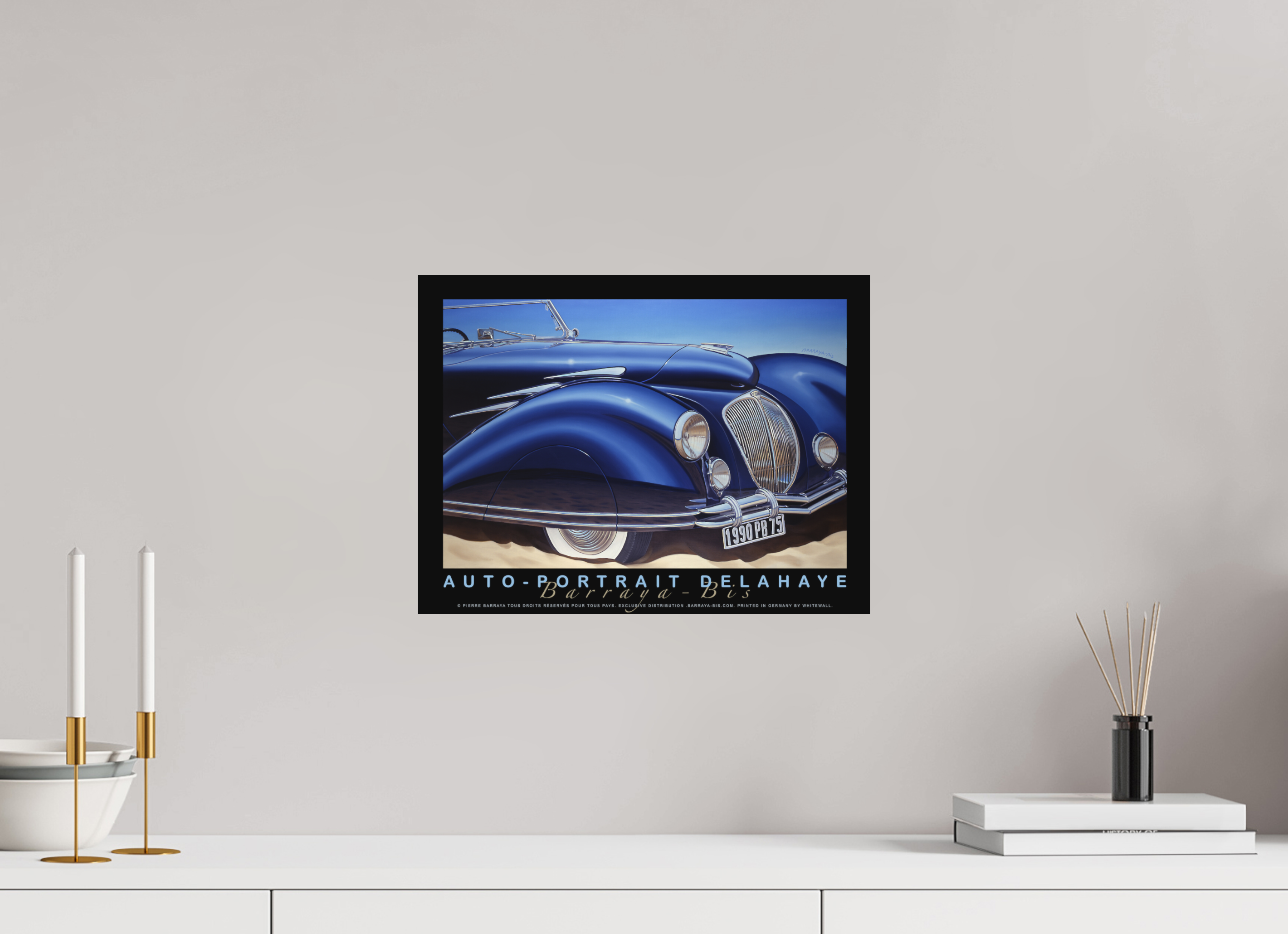 40 x 30 cm, sur papier mat Affiche Auto-portrait Delahaye.