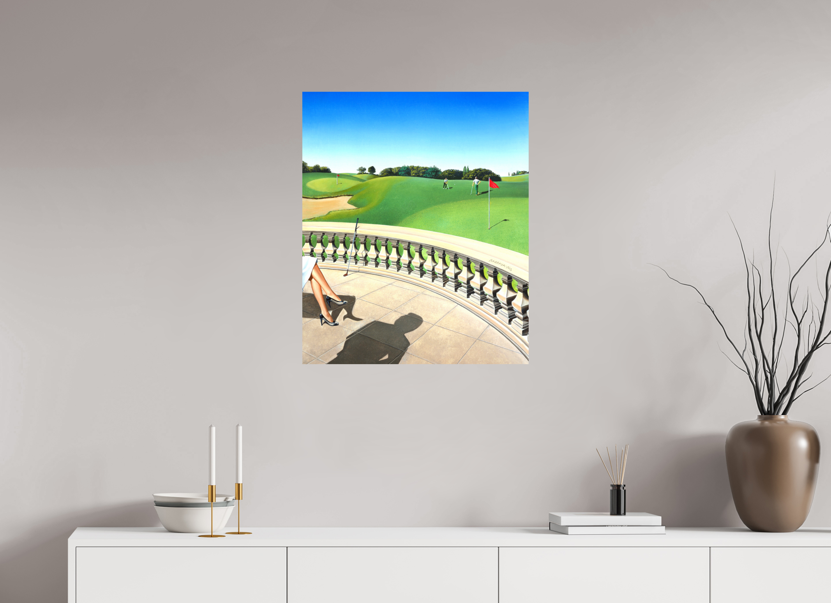60 x 72,2 cm, Sur alu Dibond mat Golf.