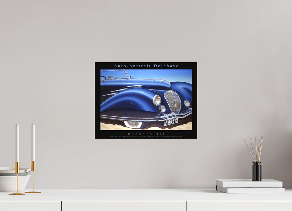 40 x 30 cm, sur papier mat Affiche Auto-portrait Delahaye.