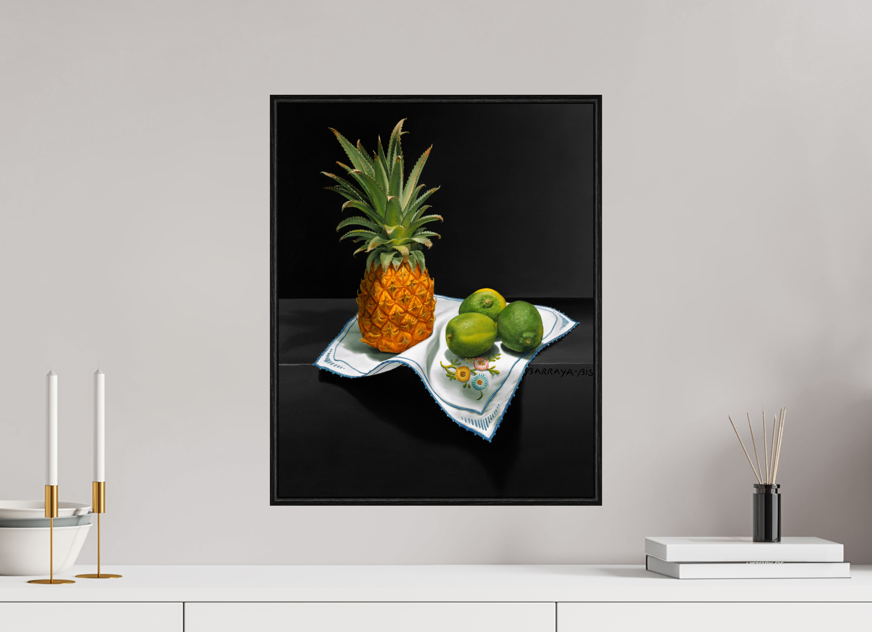 40 x 50 cm, Sur Alu Dibond Mat Cadre 6mm noir Le goût des iles.