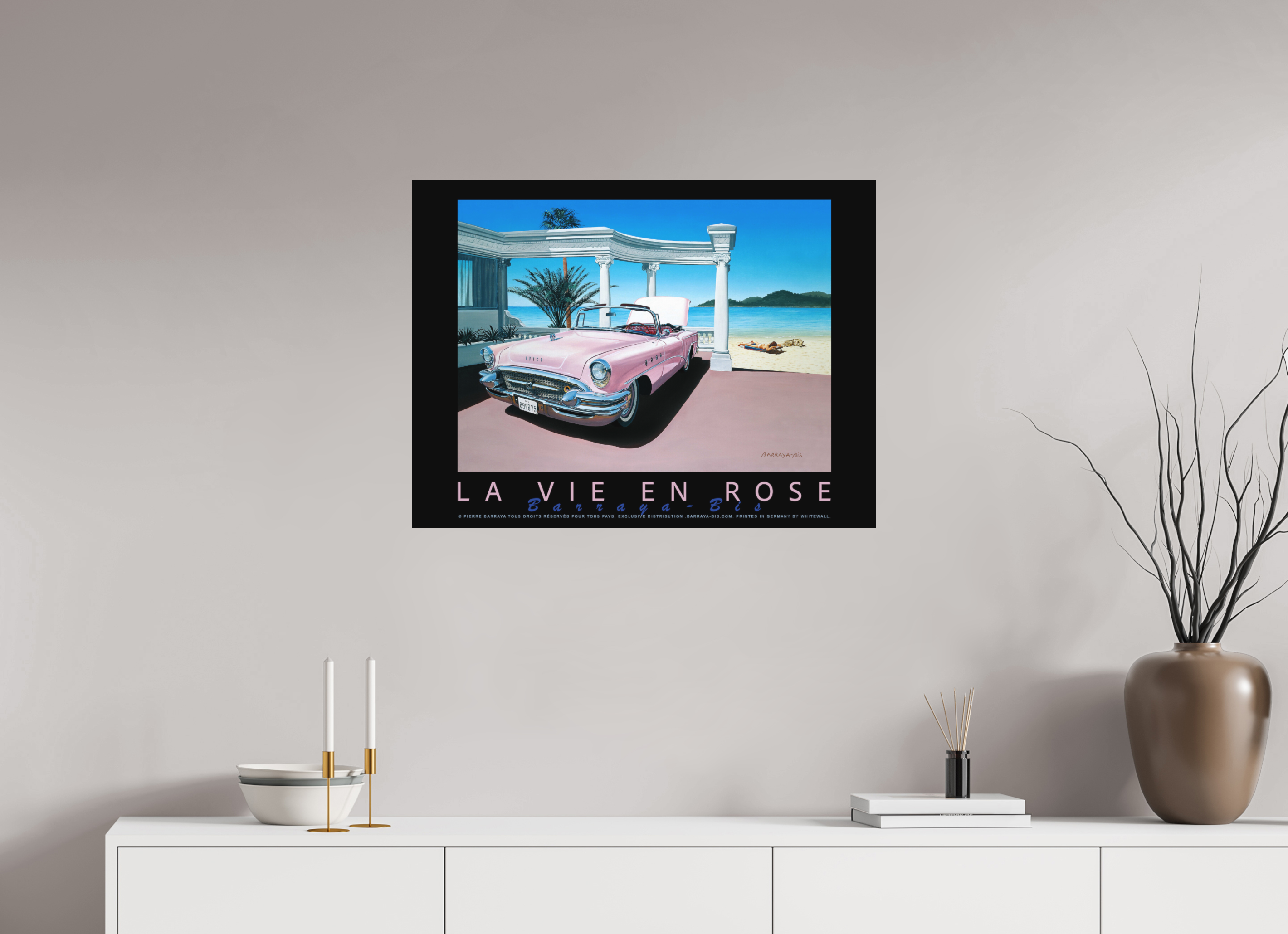 80 x 60 cm, sur papier mat Poster La vie en rose.