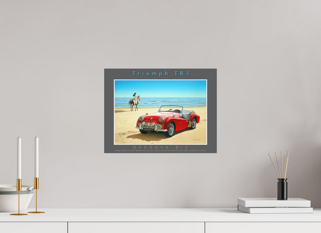 40 x 30 cm, sur papier mat Affiche Triumph TR3.