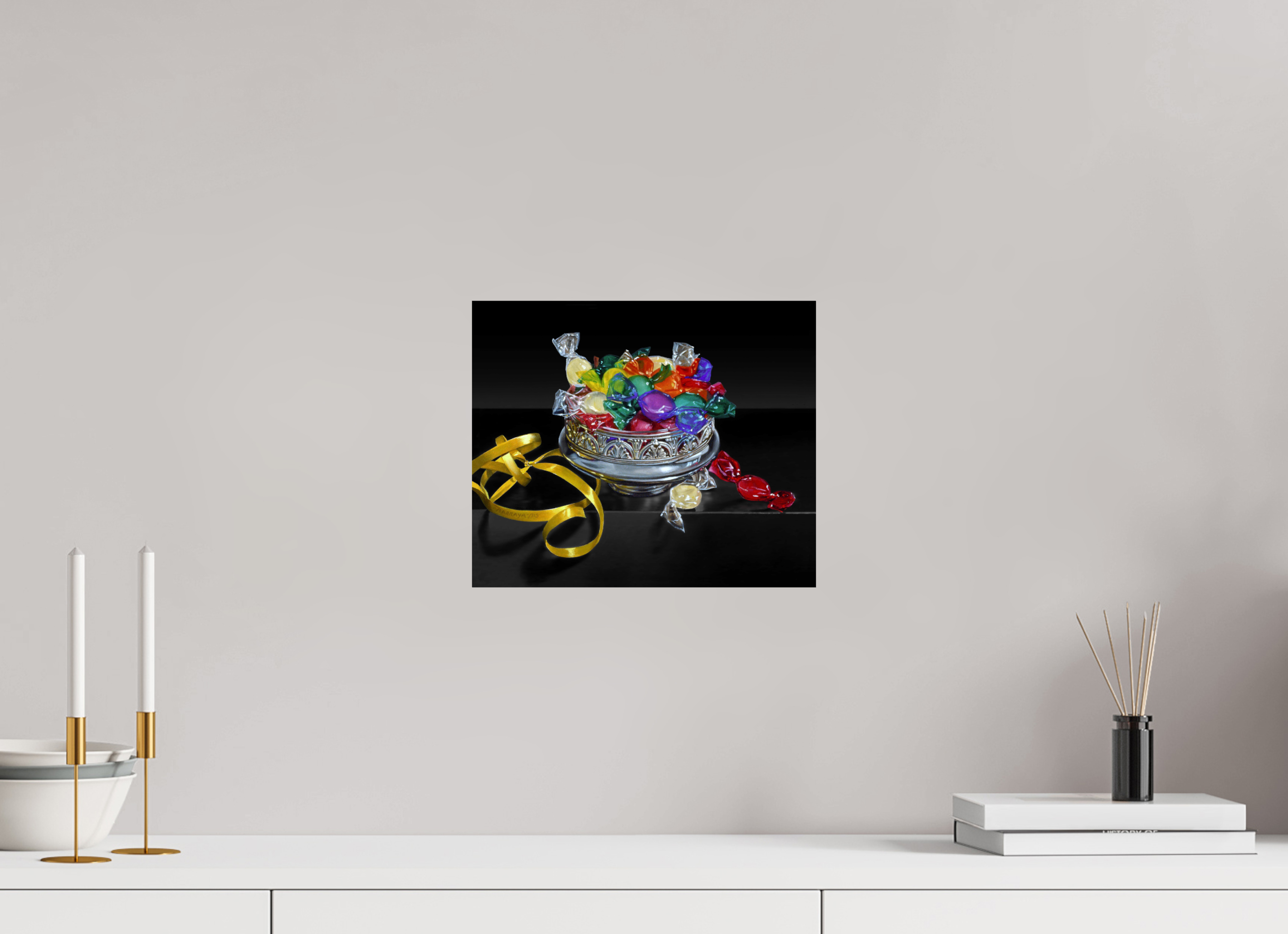 30 x 25 cm, Sur alu Dibond mat Friandises.