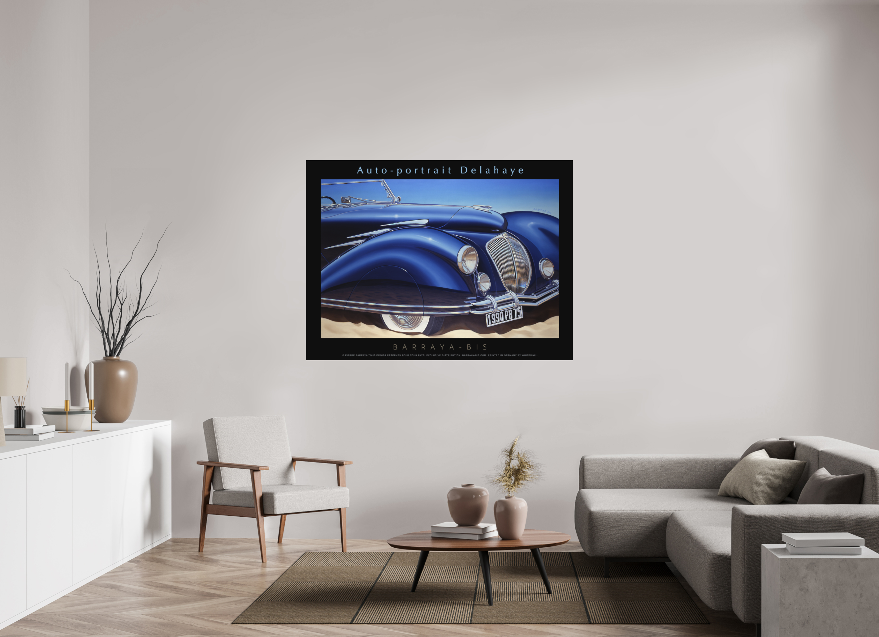 160 x 120 cm, sur papier mat Affiche Auto-portrait Delahaye.