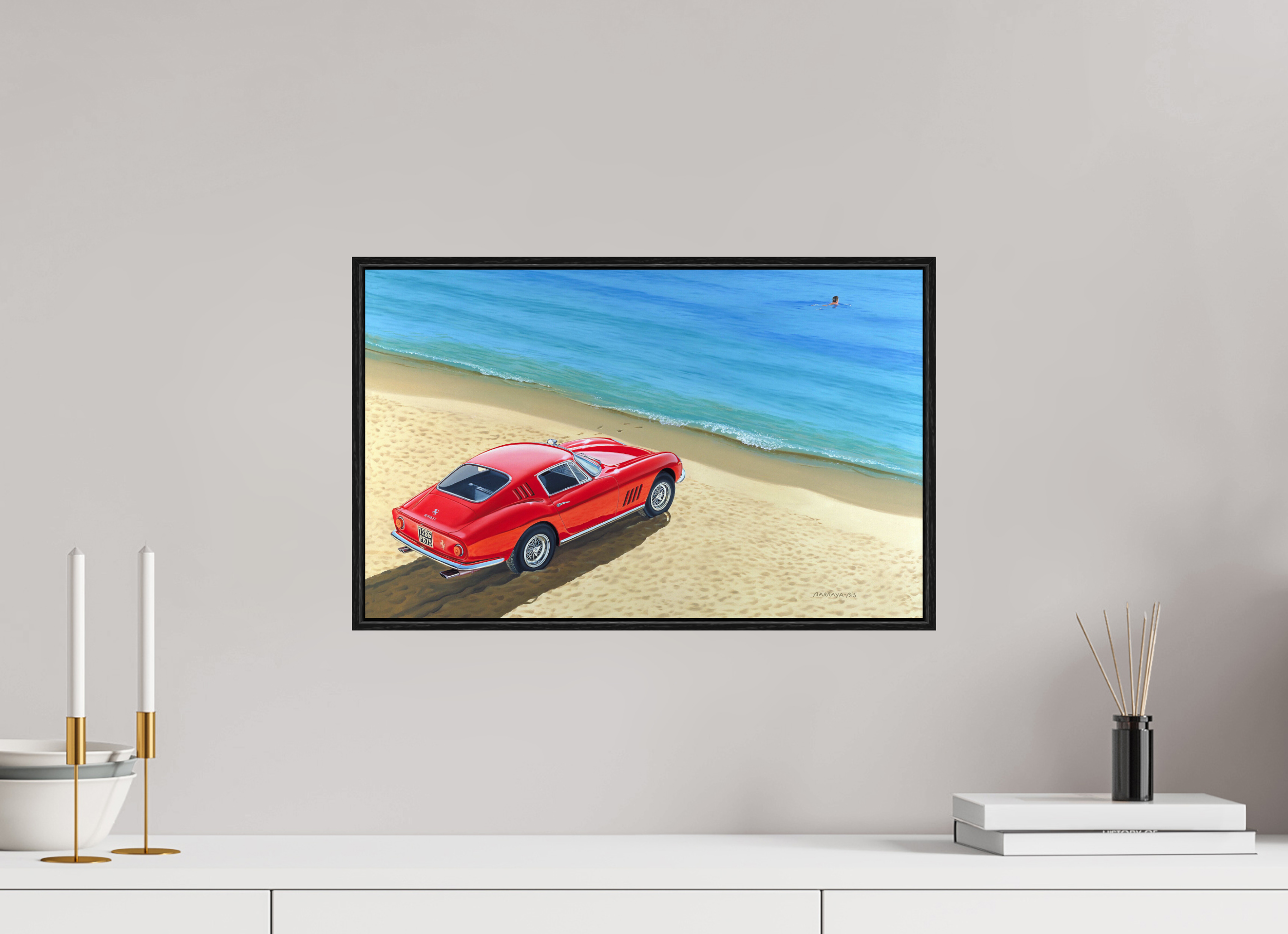 48 x 30 cm, Sur Alu Dibond Mat Cadre 6mm noir Toujours plus loin.