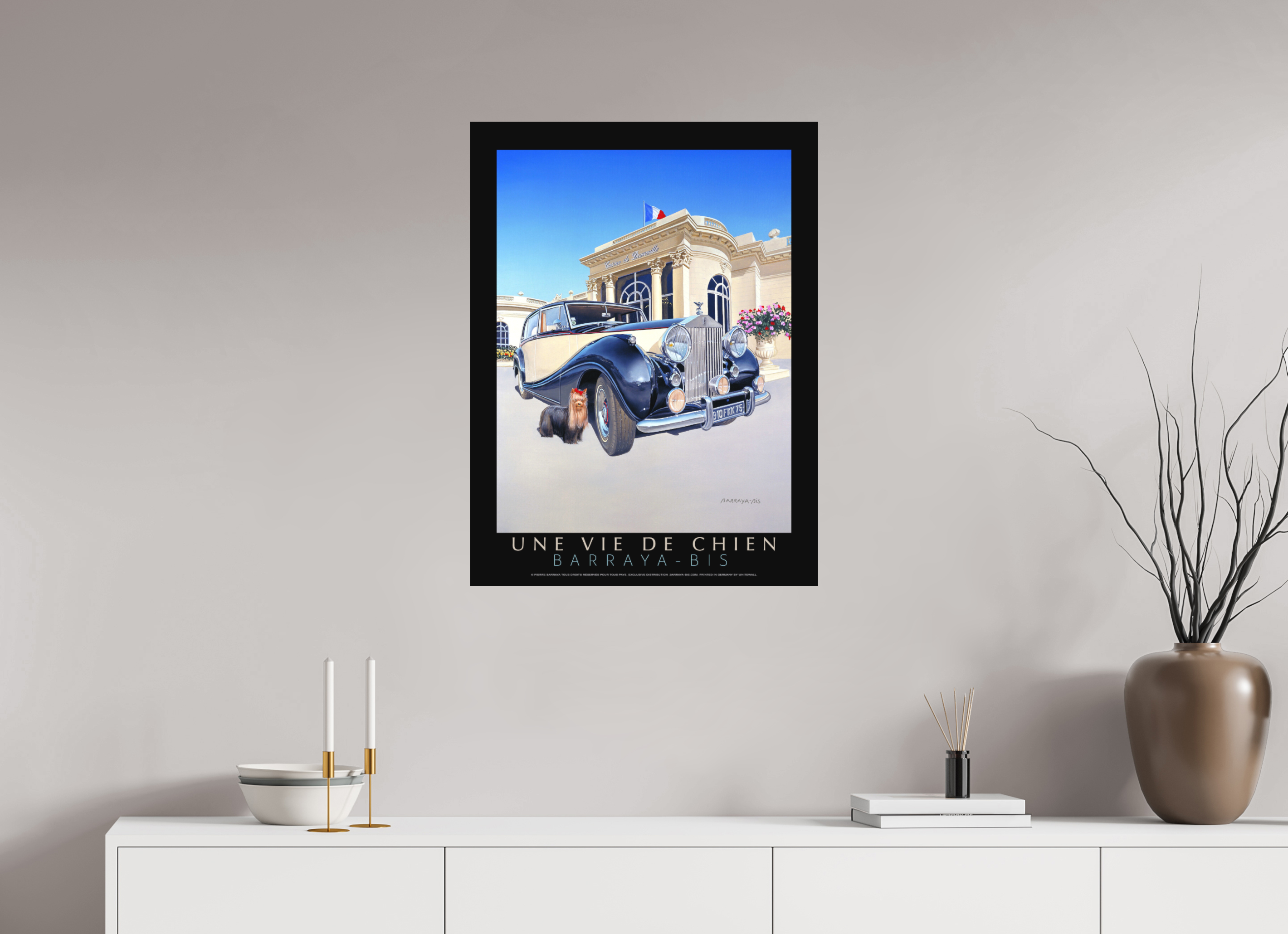 60 x 80 cm, sur papier mat Affiche Une vie de chien.