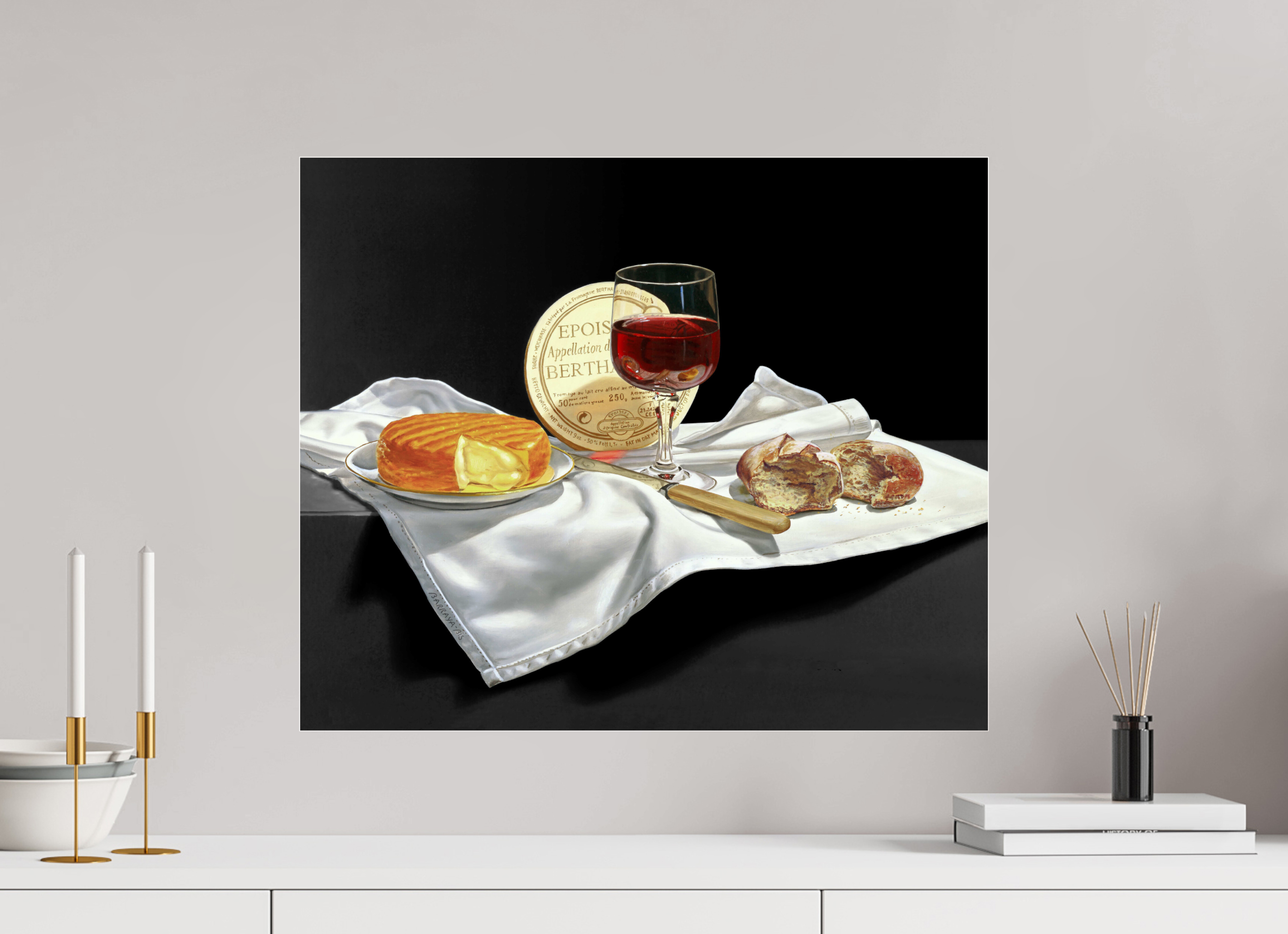 60 x 50 cm, Sous Plexiglas Brillant La larme à l'œil.