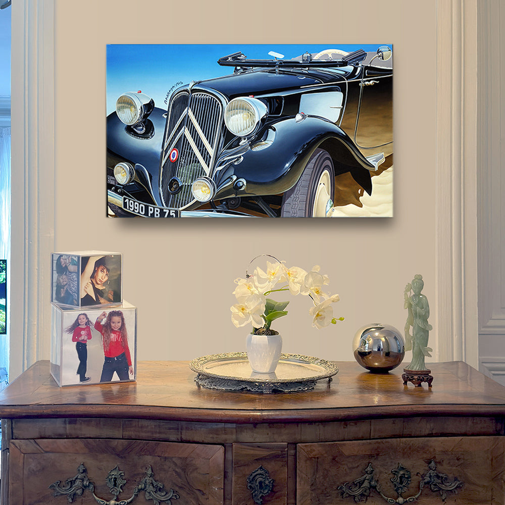 Auto-portrait Traction./ barraya-bis / Dans entrée appartement parisien / Imprimé en HD