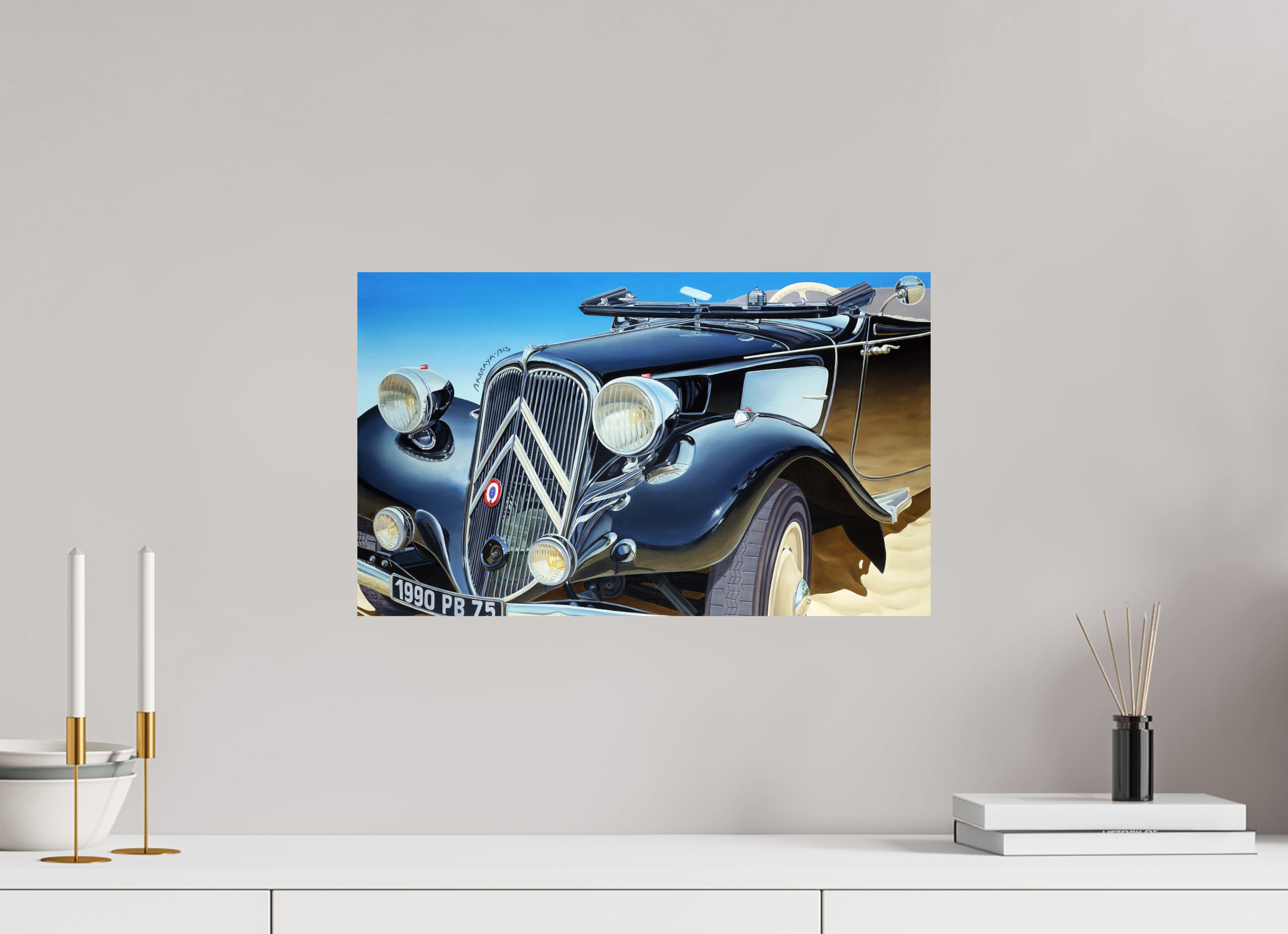 50 x 30 cm, Sur alu Dibond mat Auto-portrait Traction.