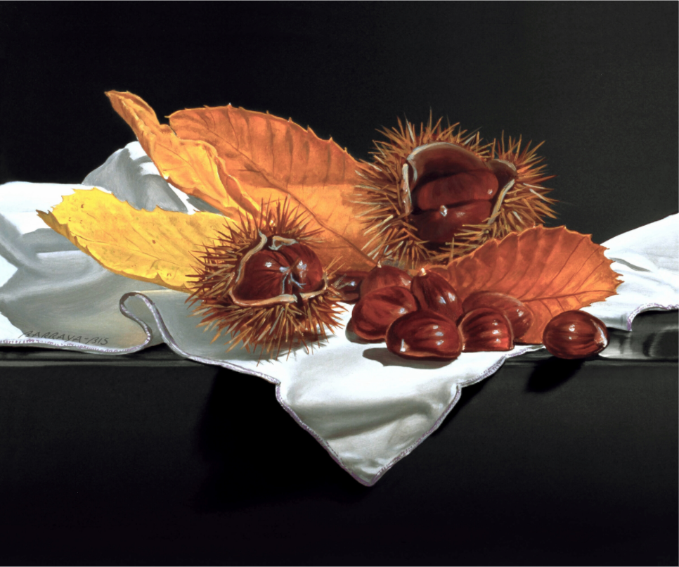 Automne par Pierre Barrayaz Châteignes et feuilles de sous bois