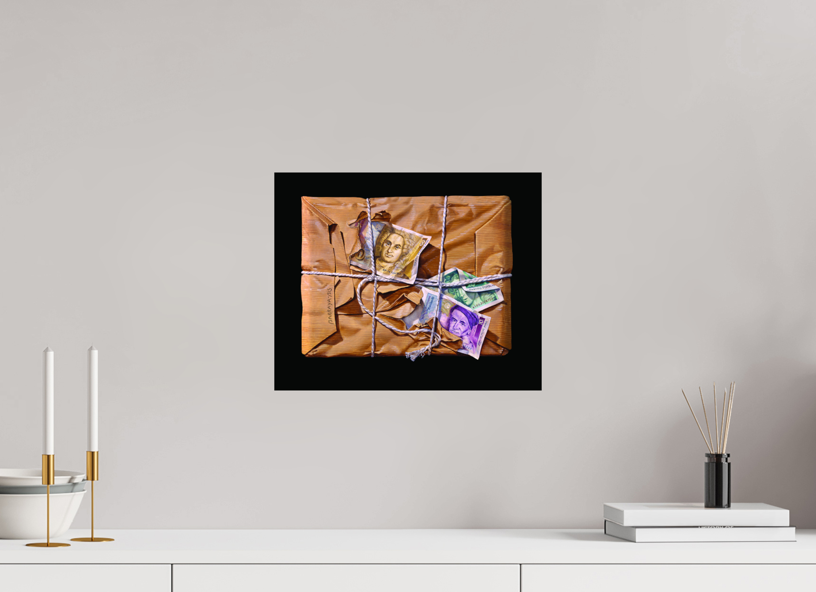 36,8 x 30 cm, Sur alu Dibond mat Démarque.