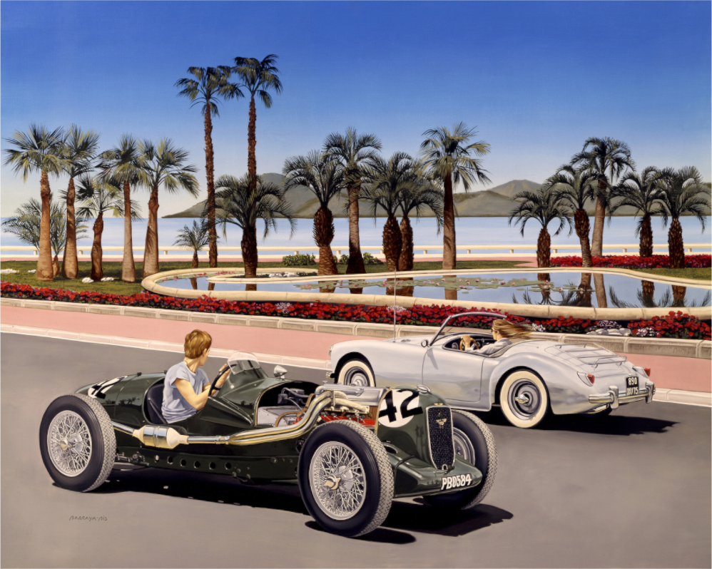  Deux voitures anglaises. tableau décoratif pour intérieurs