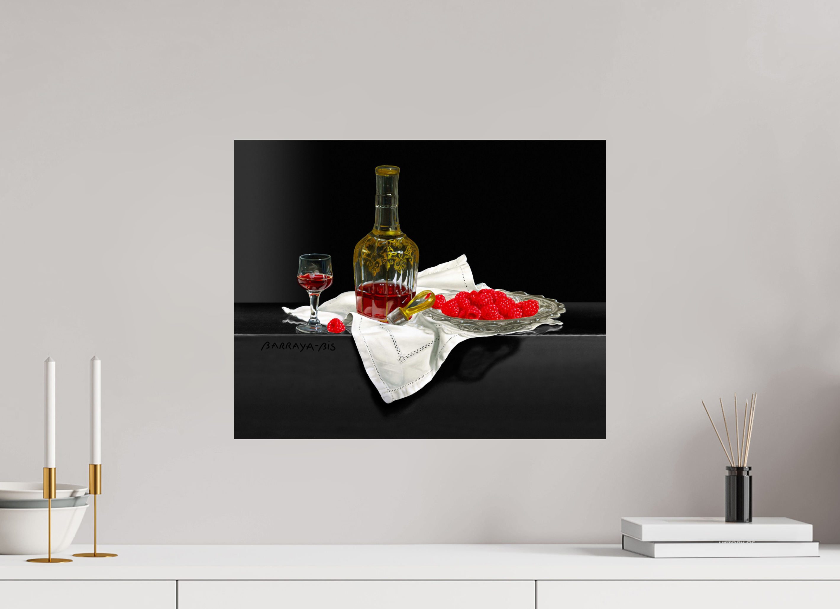 49,7 x 40 cm, Sous Plexiglas Brillant Extrait.