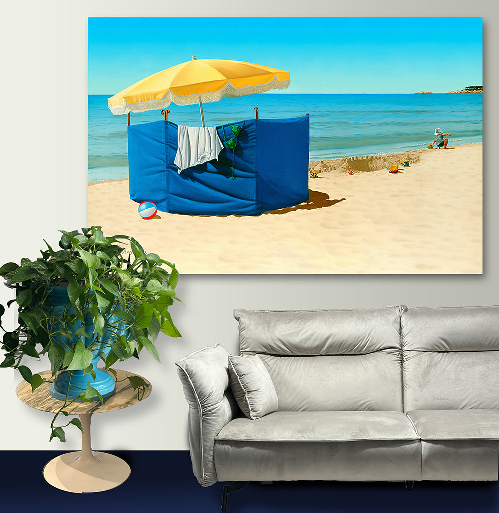 Jeux de plage. /  barraya-bis / dans salon / impression HR