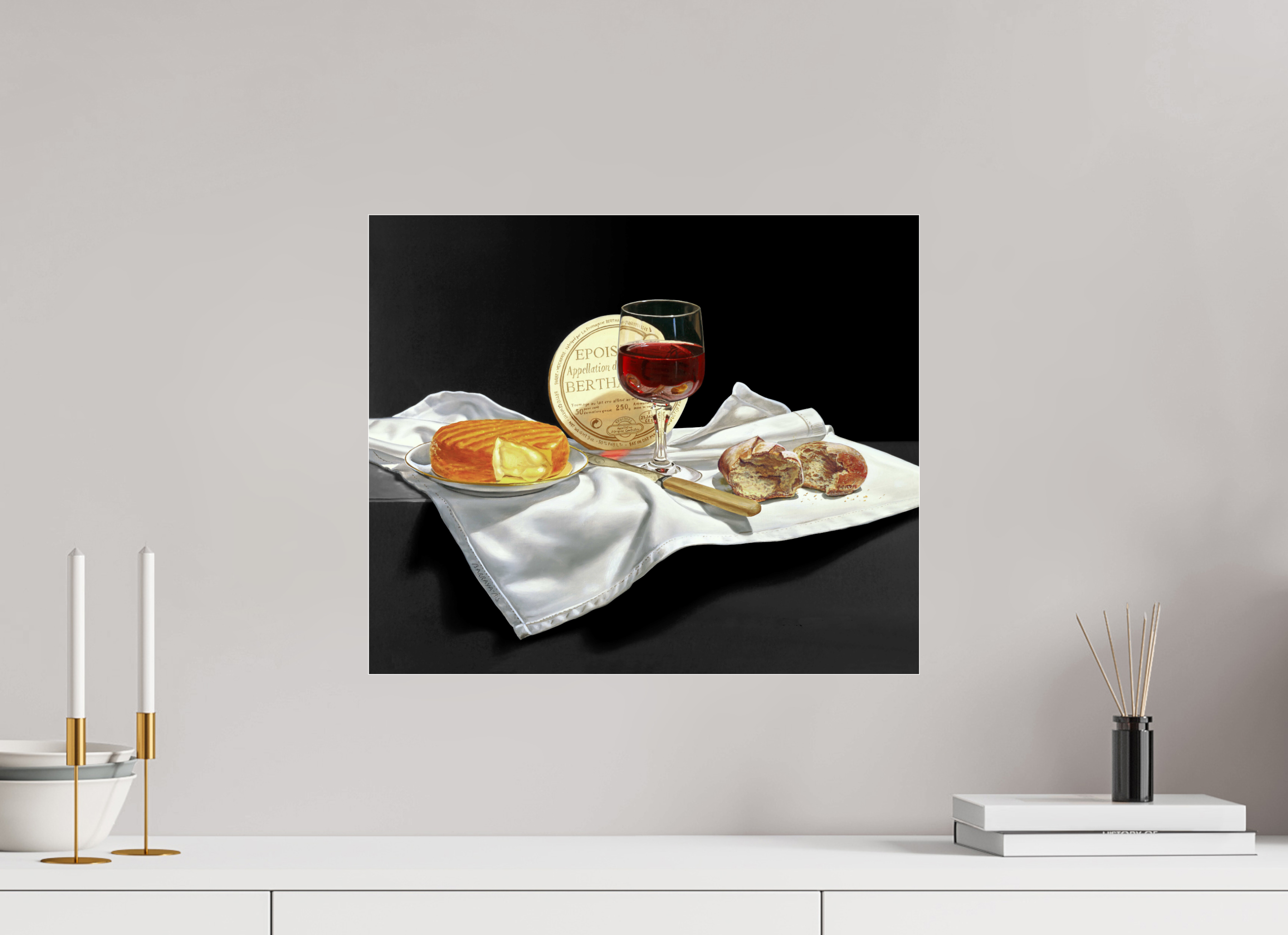 48 x 40 cm, Sous Plexiglas Brillant La larme à l'œil.