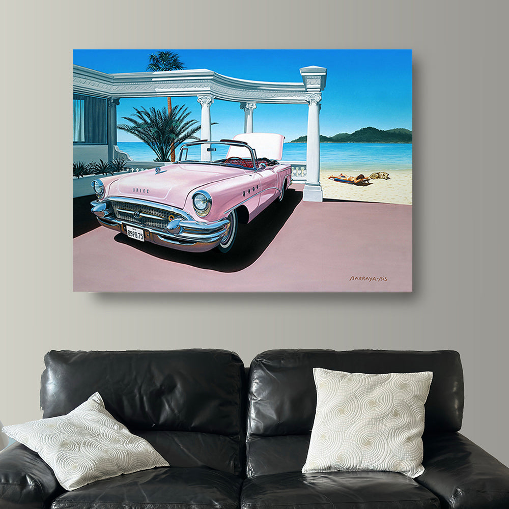 La vie en rose. par barraya-bis vueau dessus d'un canapé noir /  Impression HD