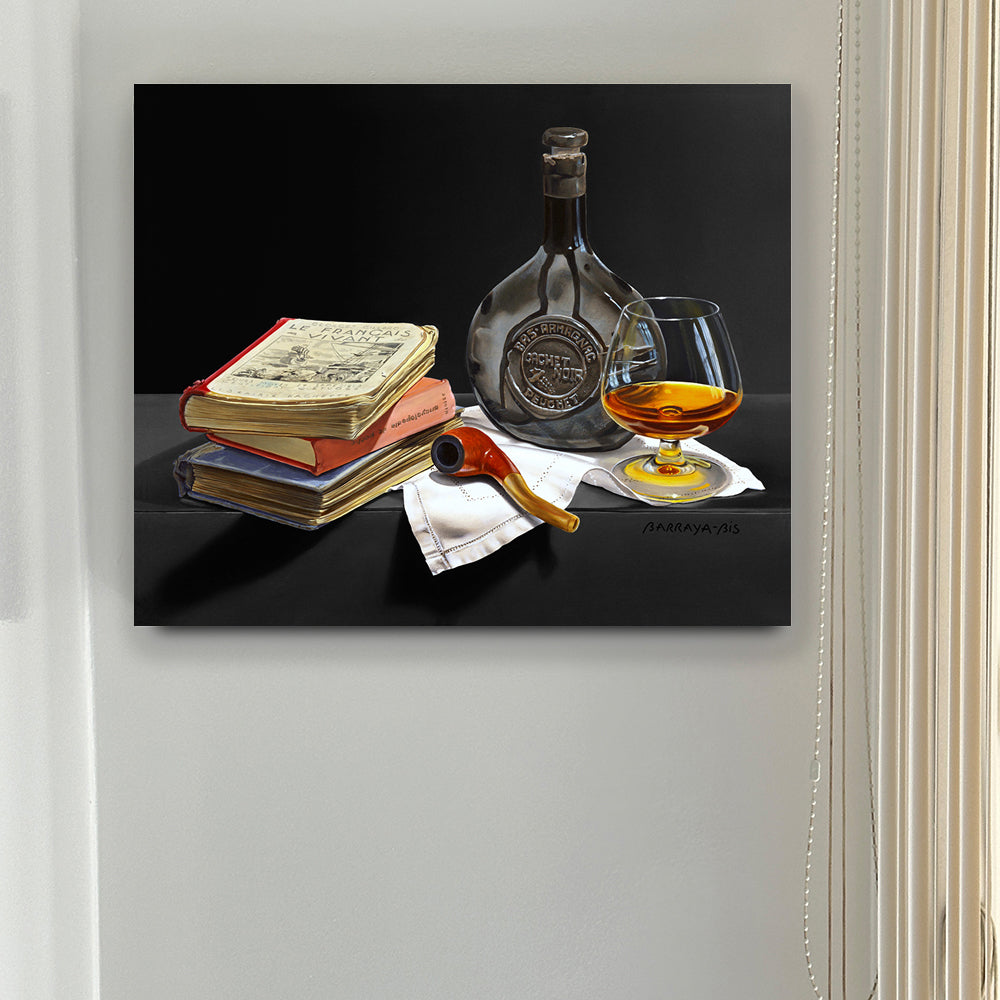 Le_Francais_vivant_vsur le mur d'une entrée d'appartement Tableau réaliste  Impression HD de Barraya-bis