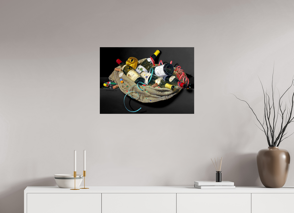 70,7 x 50 cm, Sur alu Dibond mat Lendemain de fête.