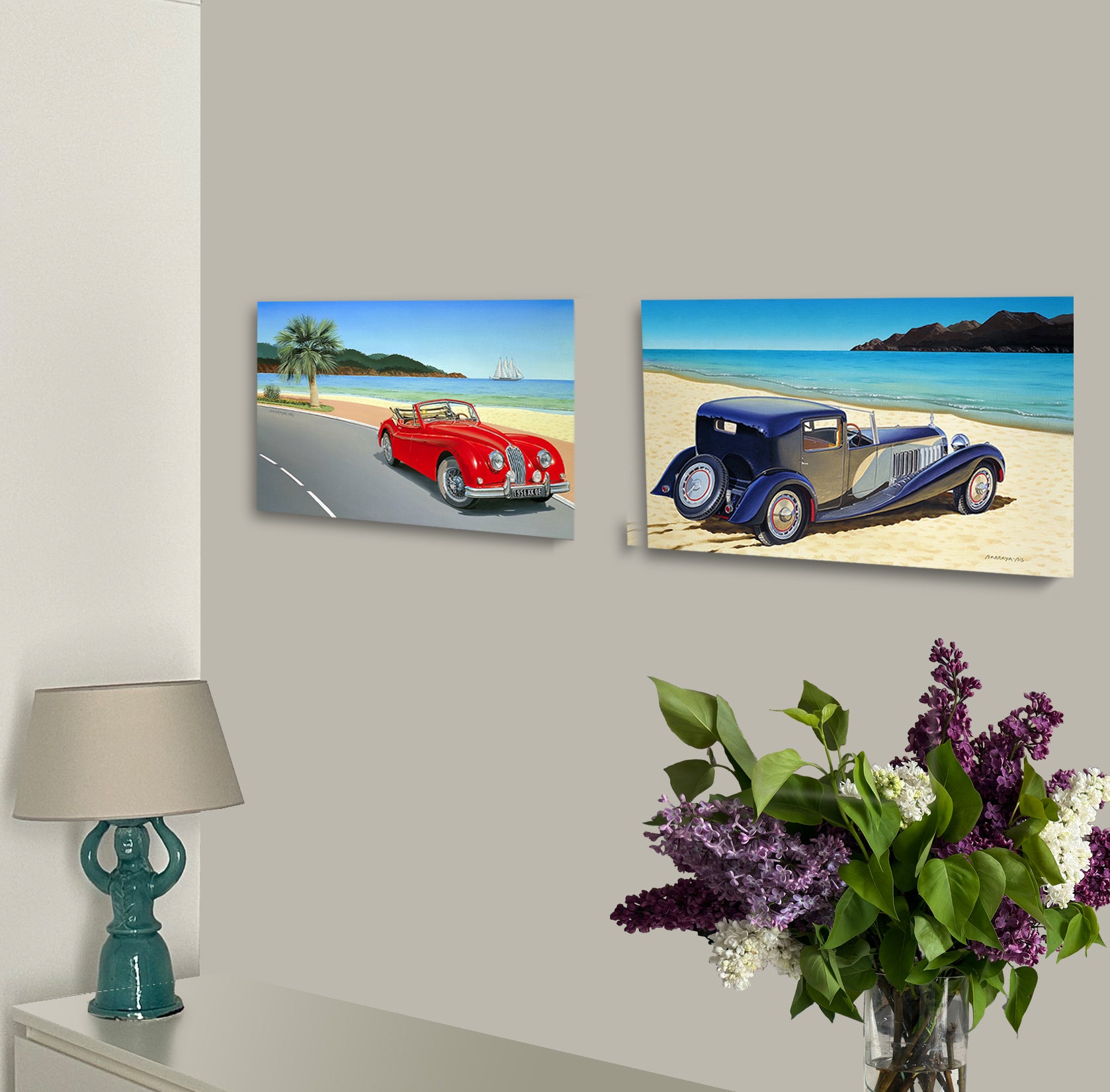 Plage_royale._BARRAYA-bis vue au mur avec un autre tableau Impressio HD