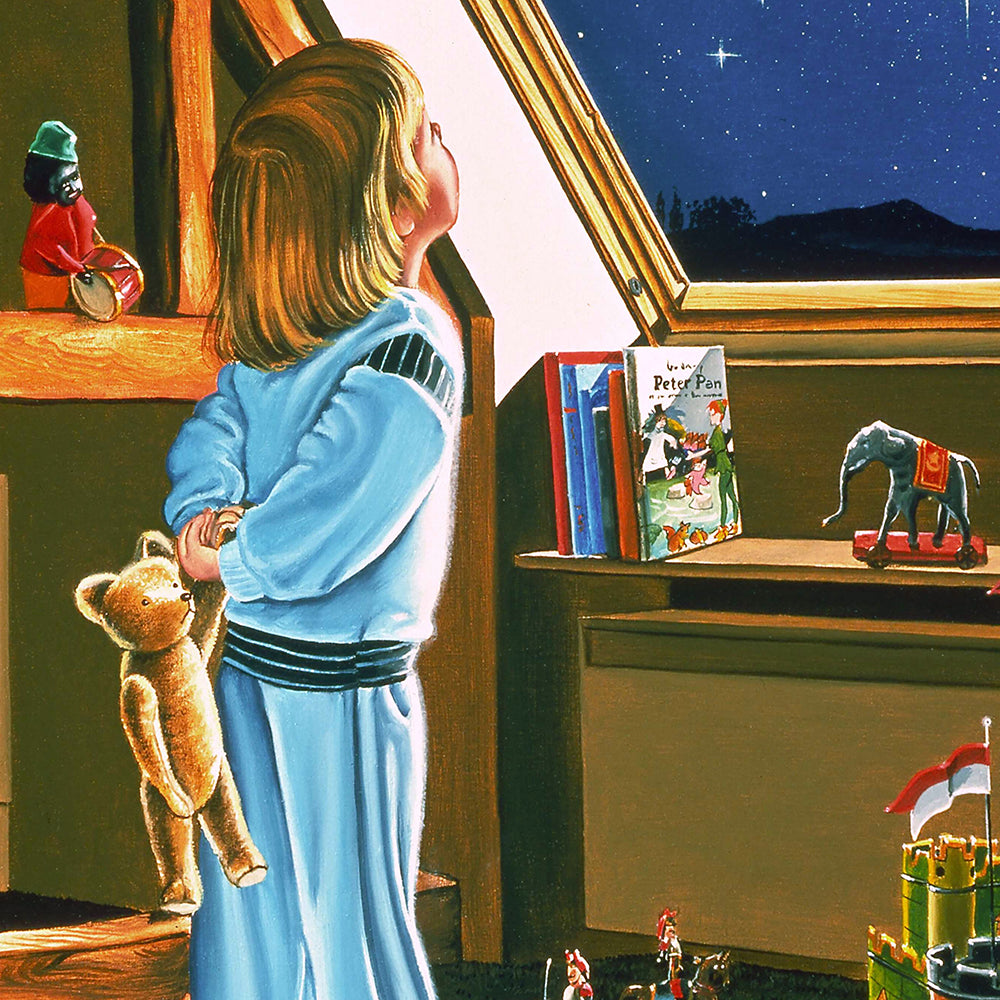 Poussière d'étoiles. Détail du petit garçon et ses rêves. / Barrayua-bis