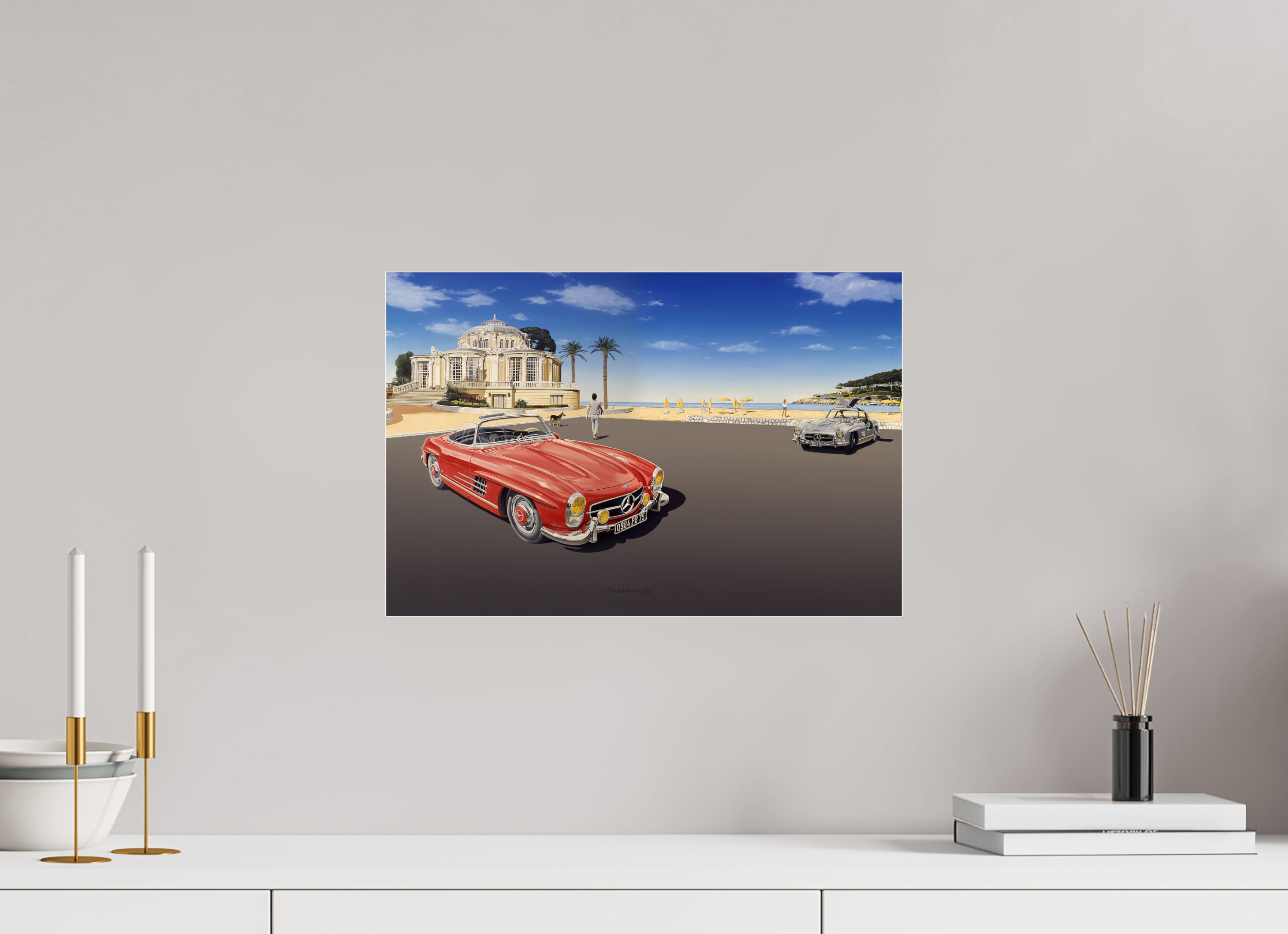 45 x 30 cm, Sous Plexiglas Brillant Rendez-vous