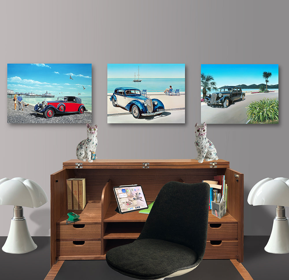 Souvenirs. et deux autres tableaux par barraya-bis  / en place dans salon  / en Impression HR