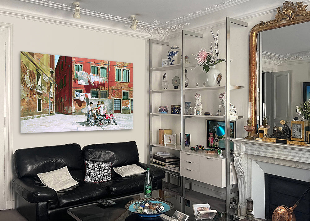 Sur la grande place. Tableau moderne v dans un appartement