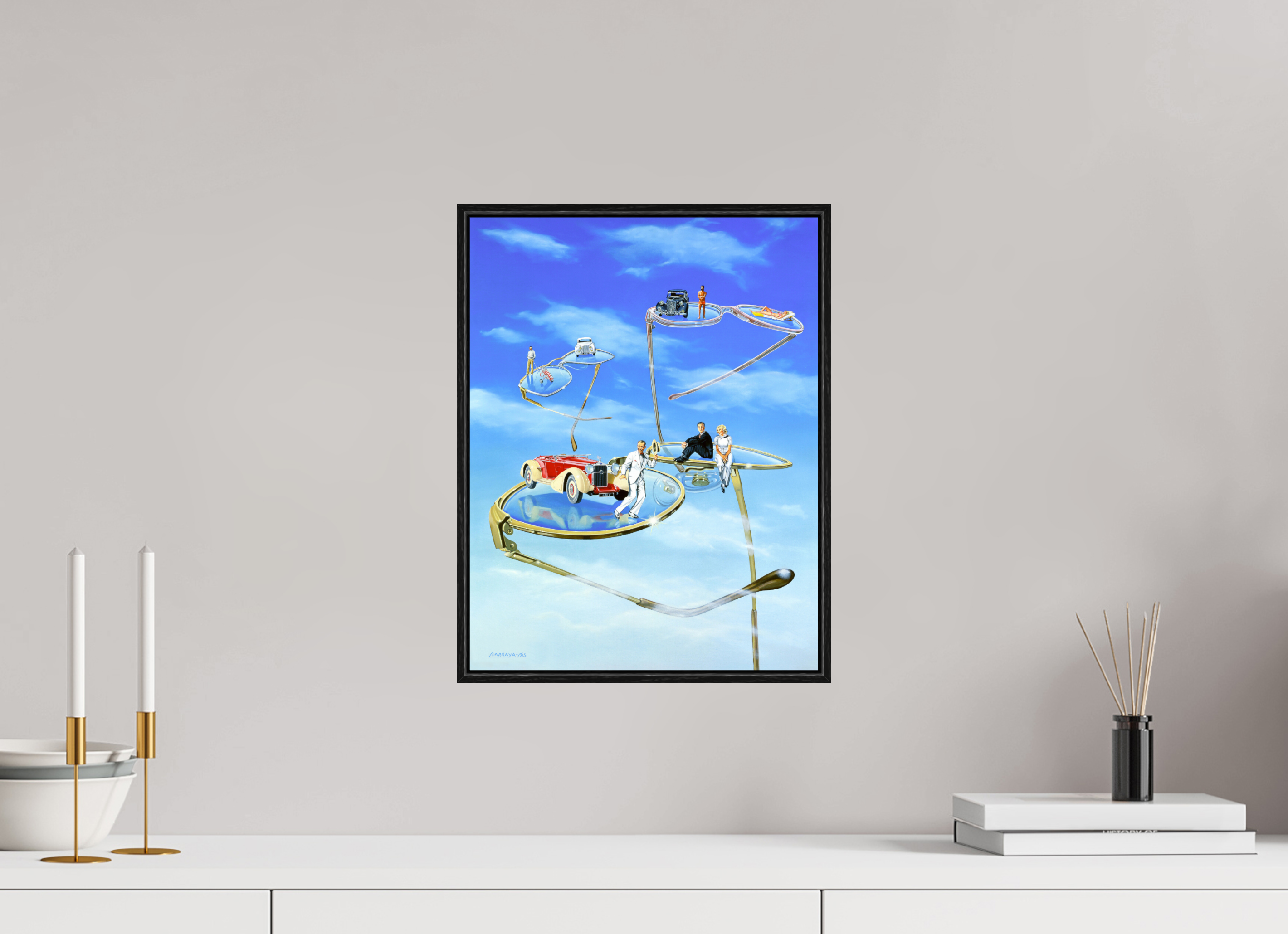 30 x 39 cm, Sur Alu Dibond Mat Cadre 6mm noir Tap-Dance.