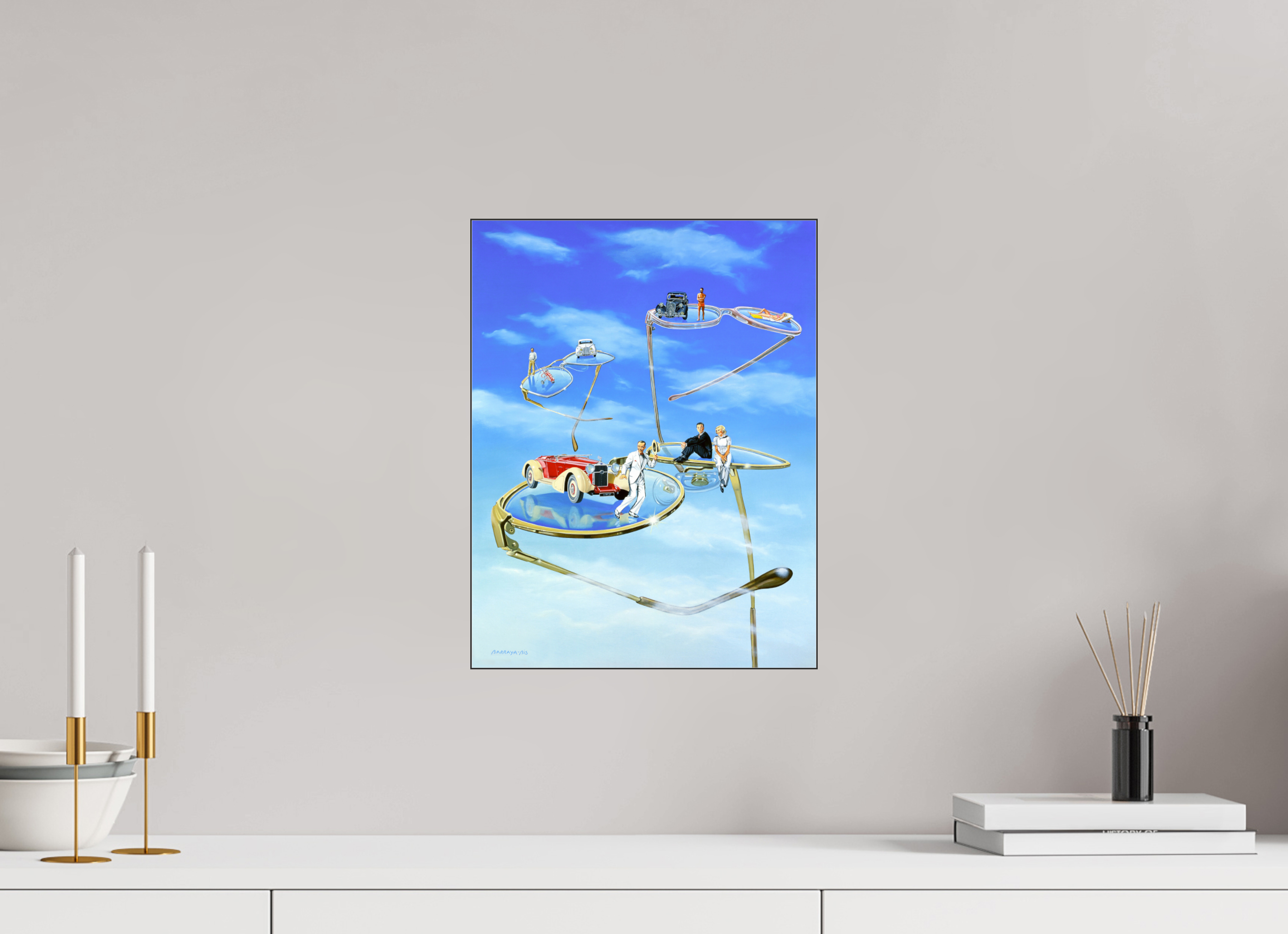 30 x 39 cm, Sous Plexiglas Brillant Cadre Fin Noir Tap-Dance.