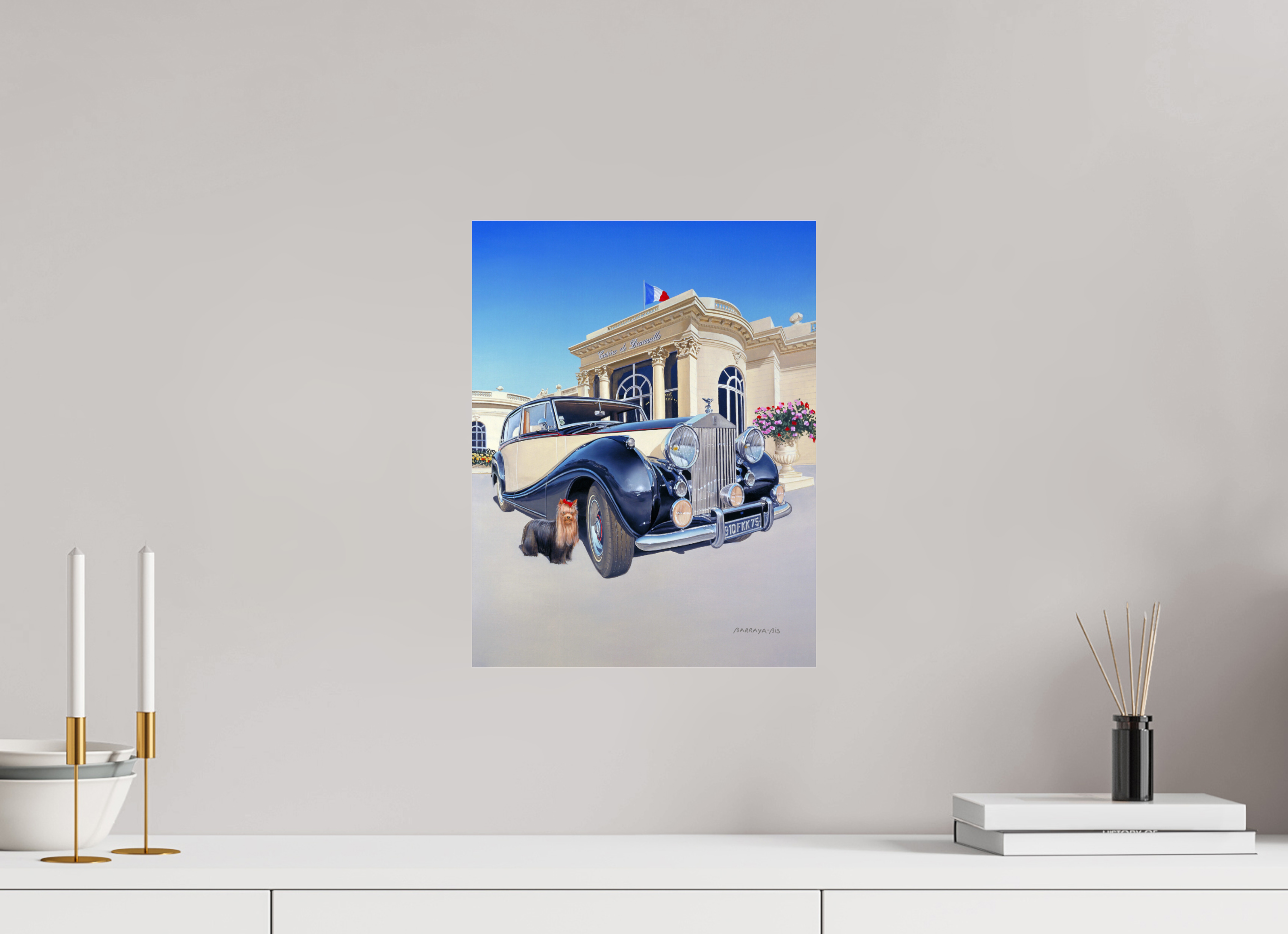 30 x 39 cm, Sous Plexiglas Brillant Une vie de chien