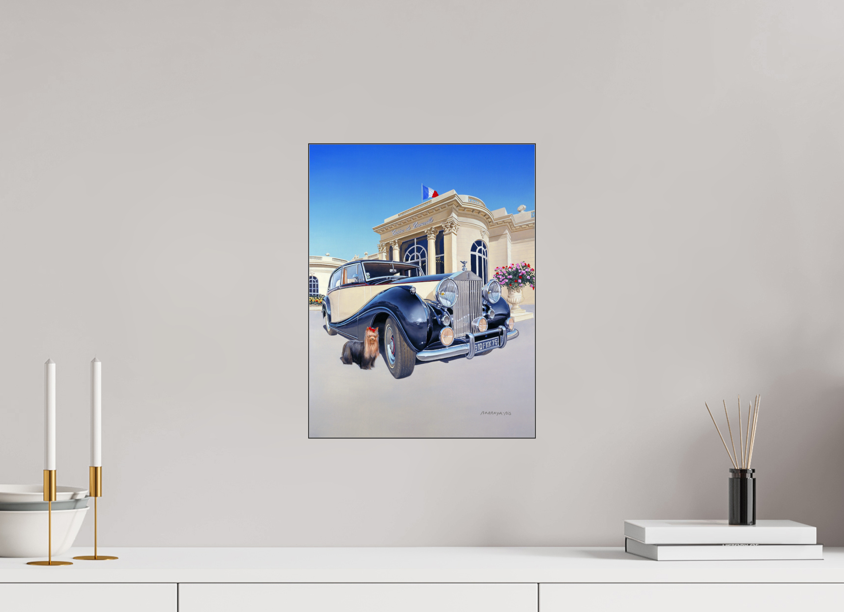 30 x 39 cm, Sous Plexiglas Brillant Cadre Fin Noir Une vie de chien