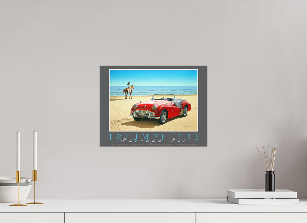 40 x 30 cm, sur papier mat Affiche Triumph TR3.