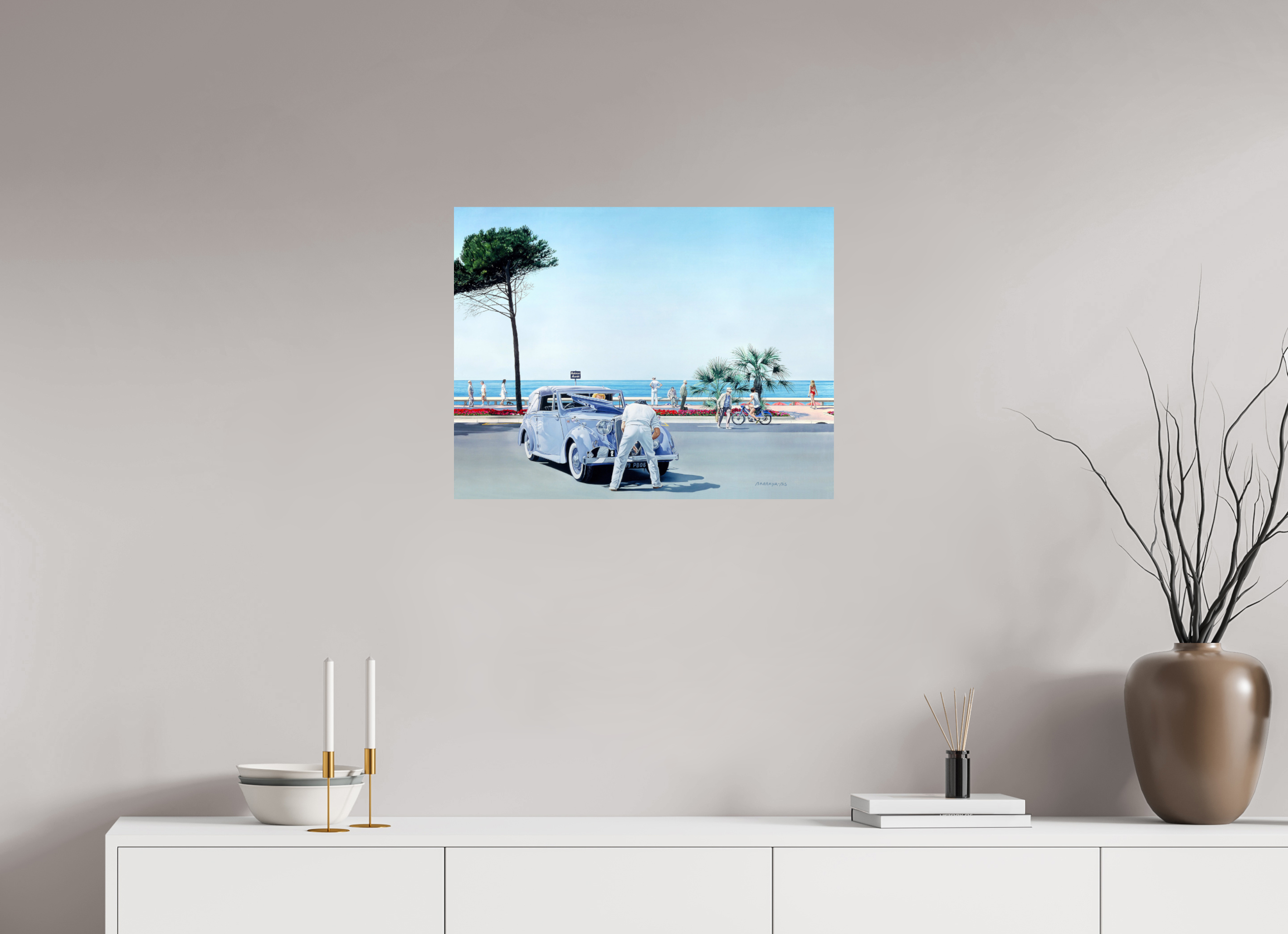 65 x 50 cm, Sur alu Dibond mat Le coup de la panne.