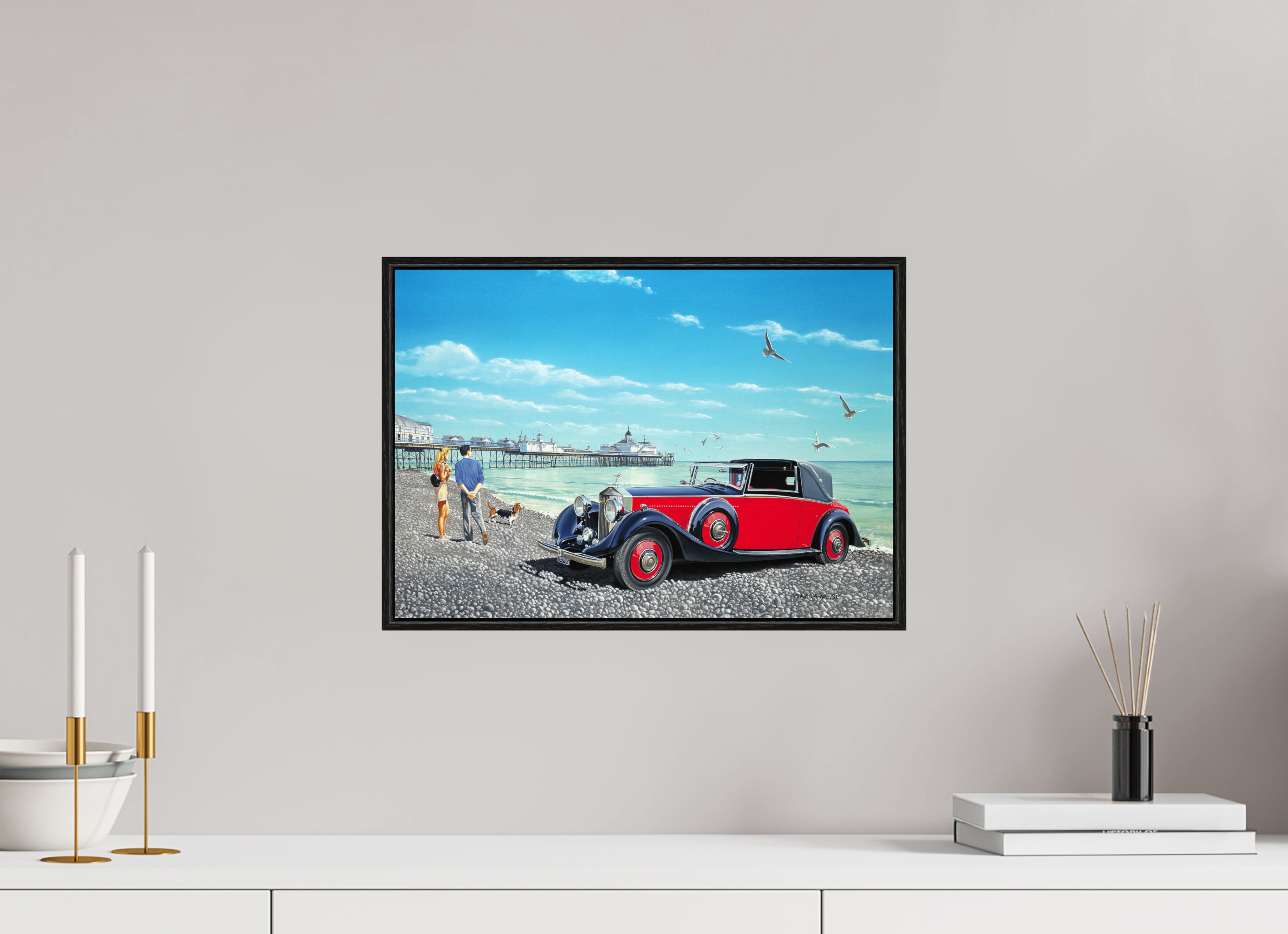 42,9 x 30 cm, Sur Alu Dibond Mat Cadre 6mm noir Escapade.