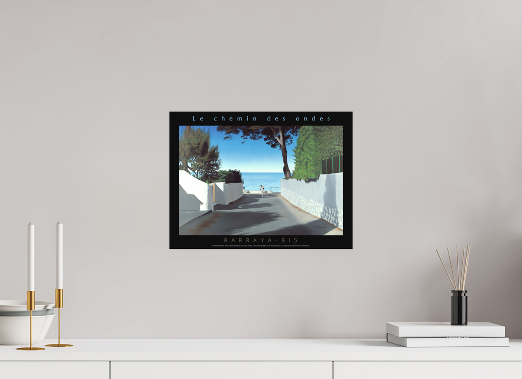 40 x 30 cm, sur papier mat Affiche Le chemin des ondes.