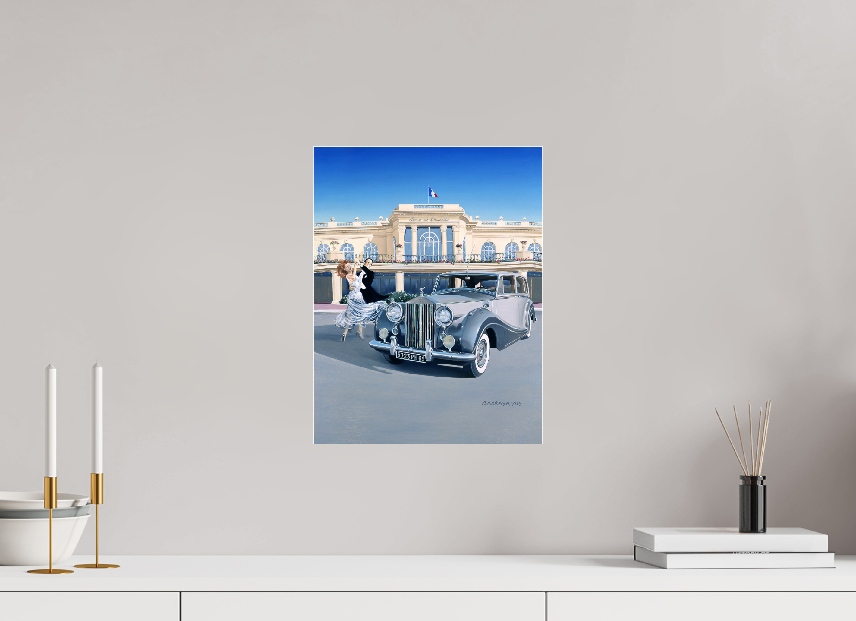 30 x 39 cm, Sous Plexiglas brillant Tenue de soirée.