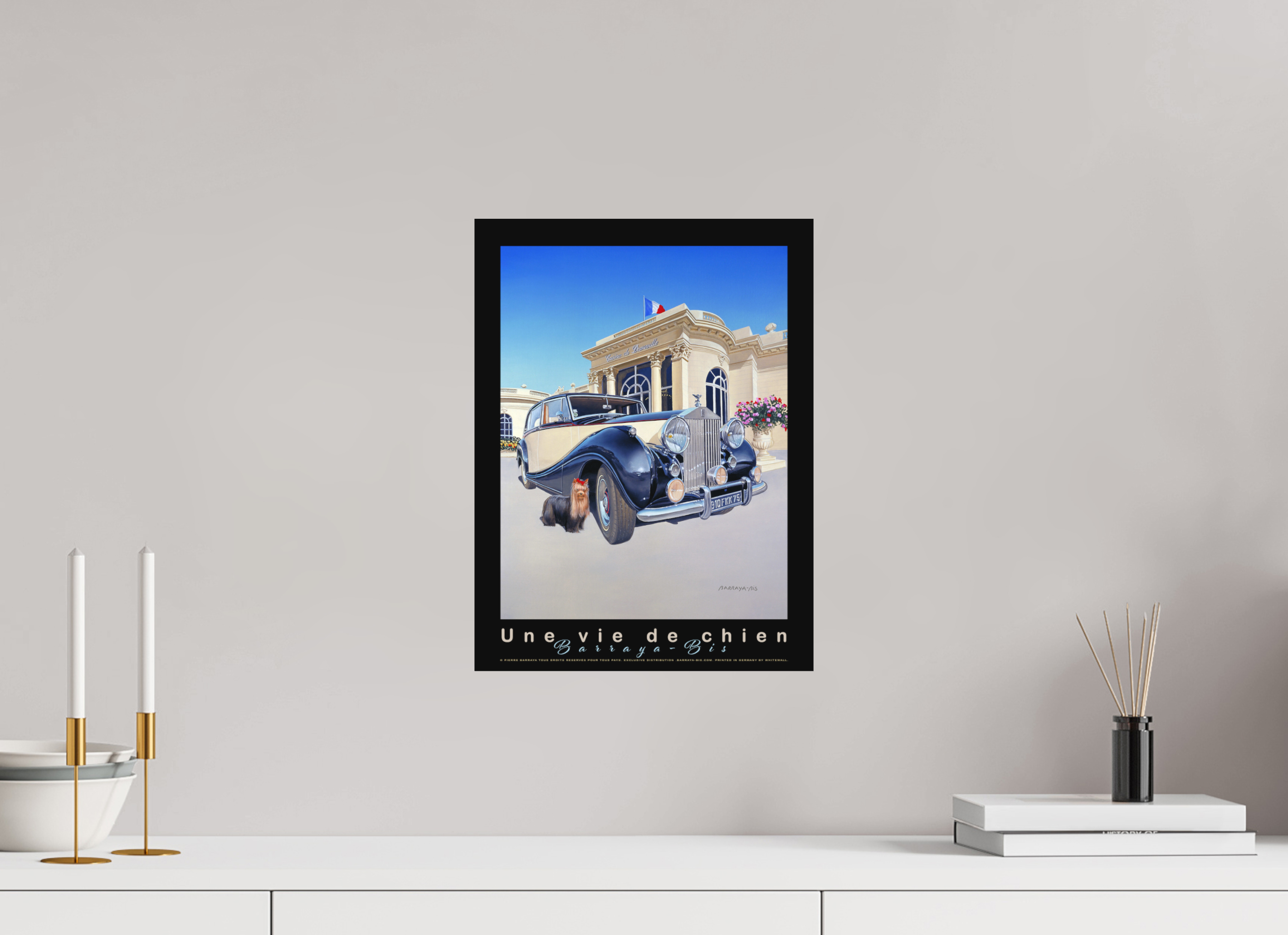 30 x 40 cm, sur papier mat Affiche Une vie de chien.