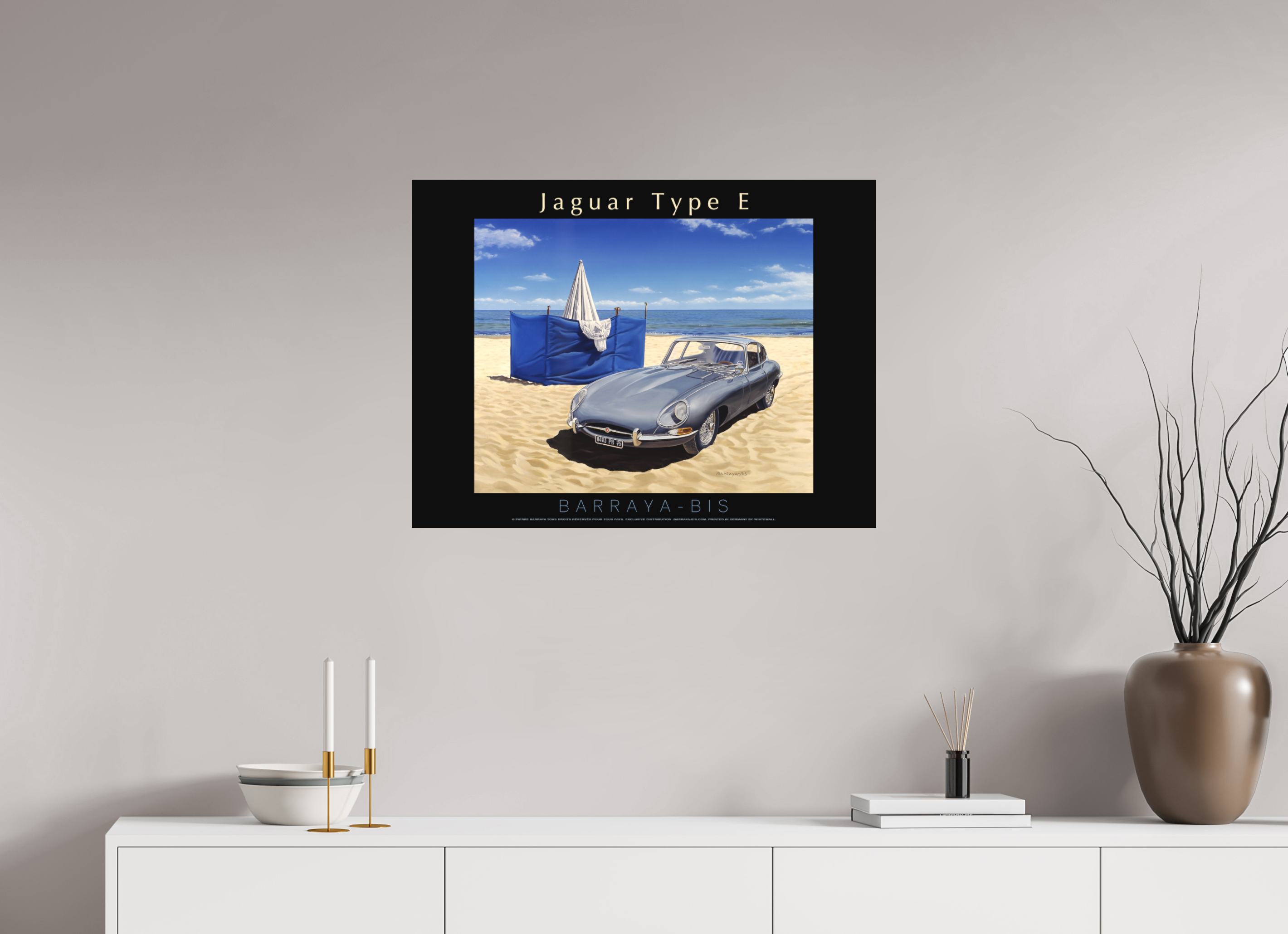 80 x 60 cm, sur papier mat Affiche Jag Type-E