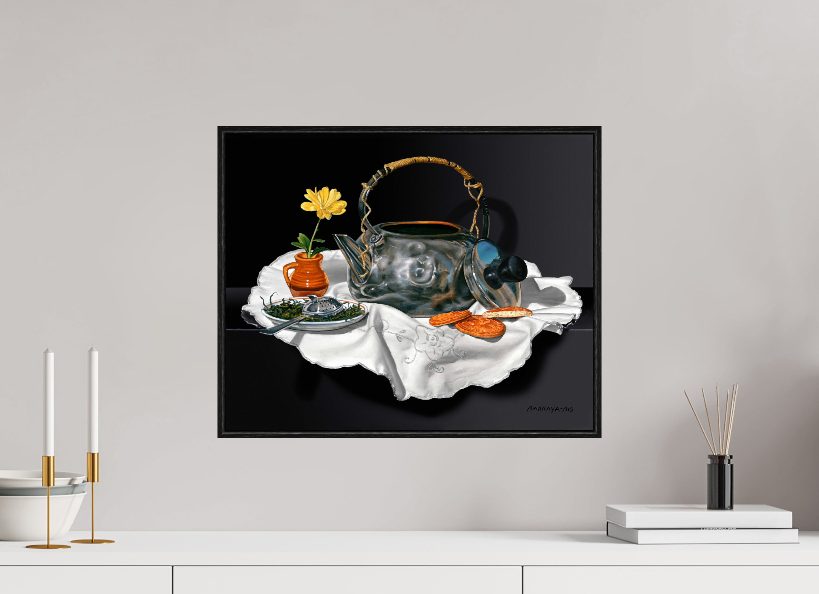 49,7 x 40 cm, Sur Alu Dibond Mat Cadre 6mm noir C'était hier.